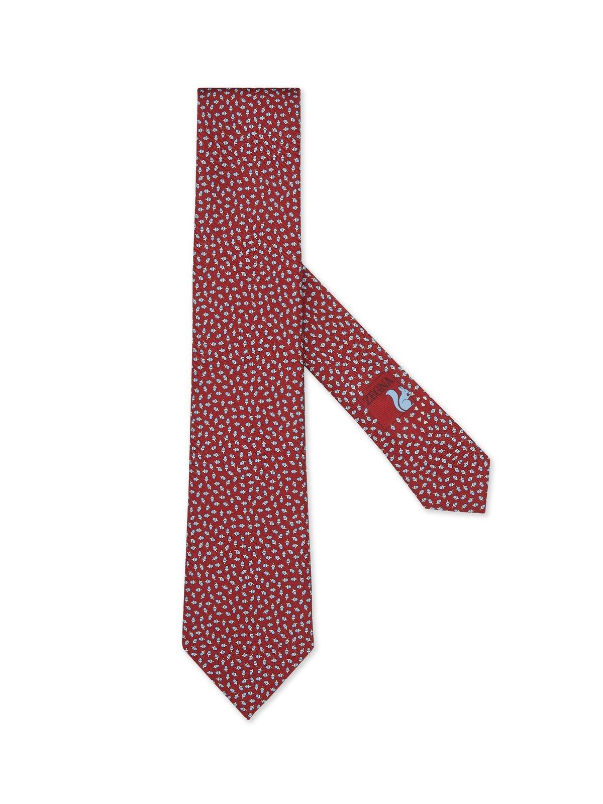 Acorn-print Tie