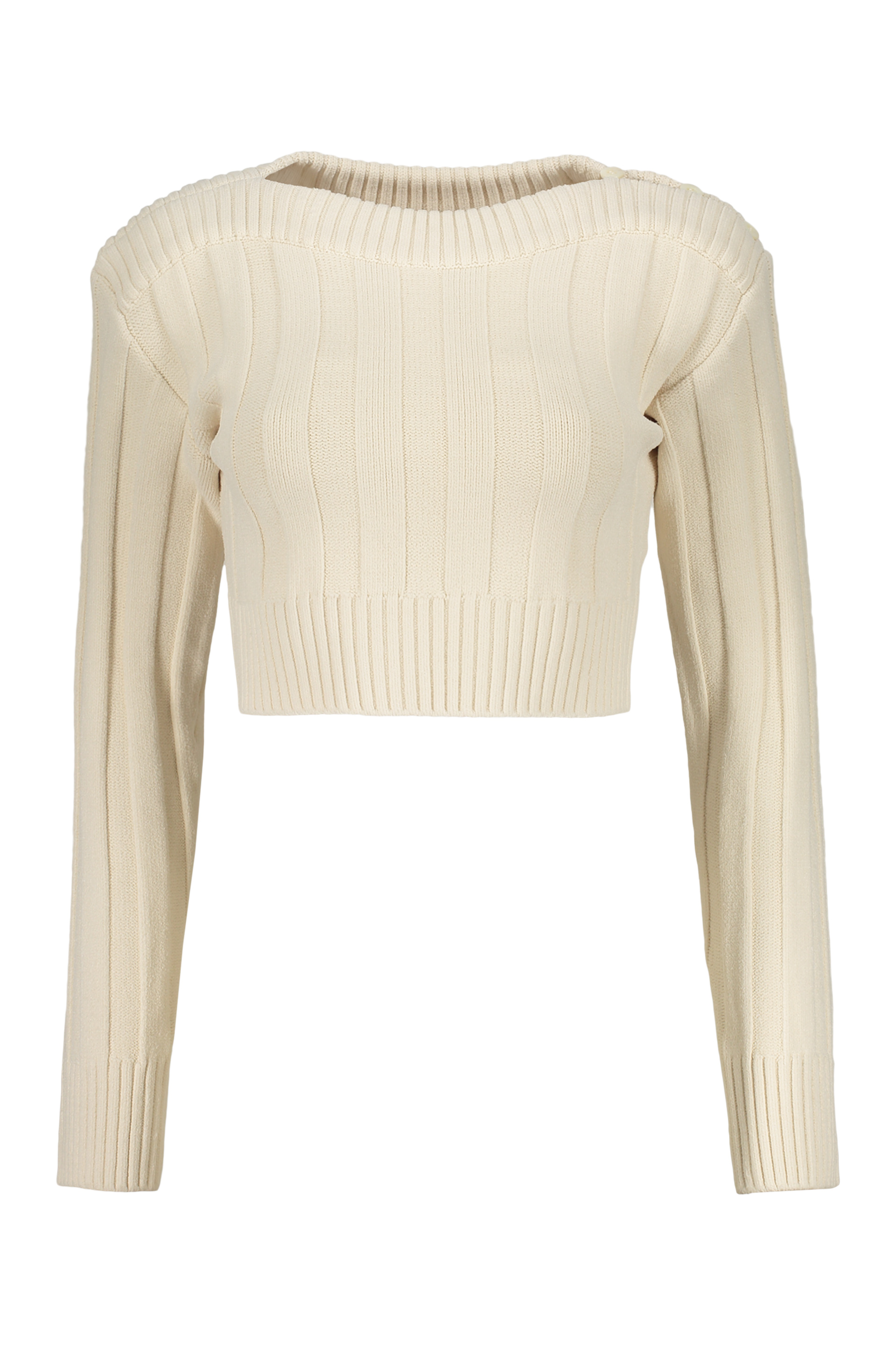 Low Classic Ribbed Jumper In Ivory