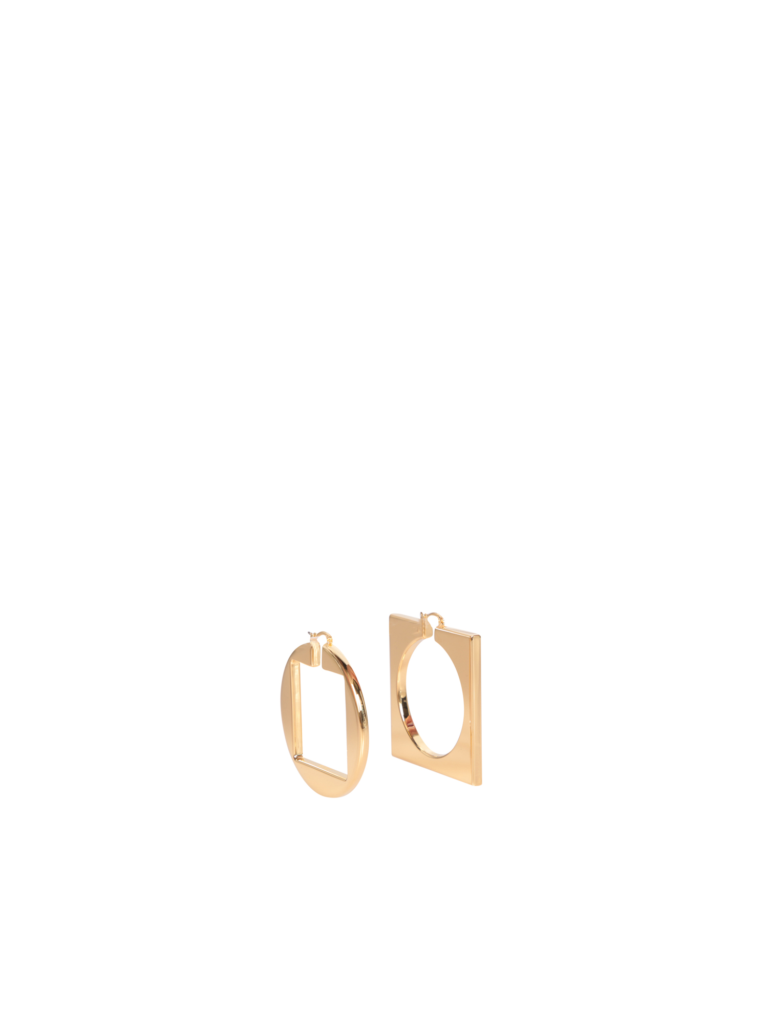 Les Creoles Rond Carré Hoop Earrings