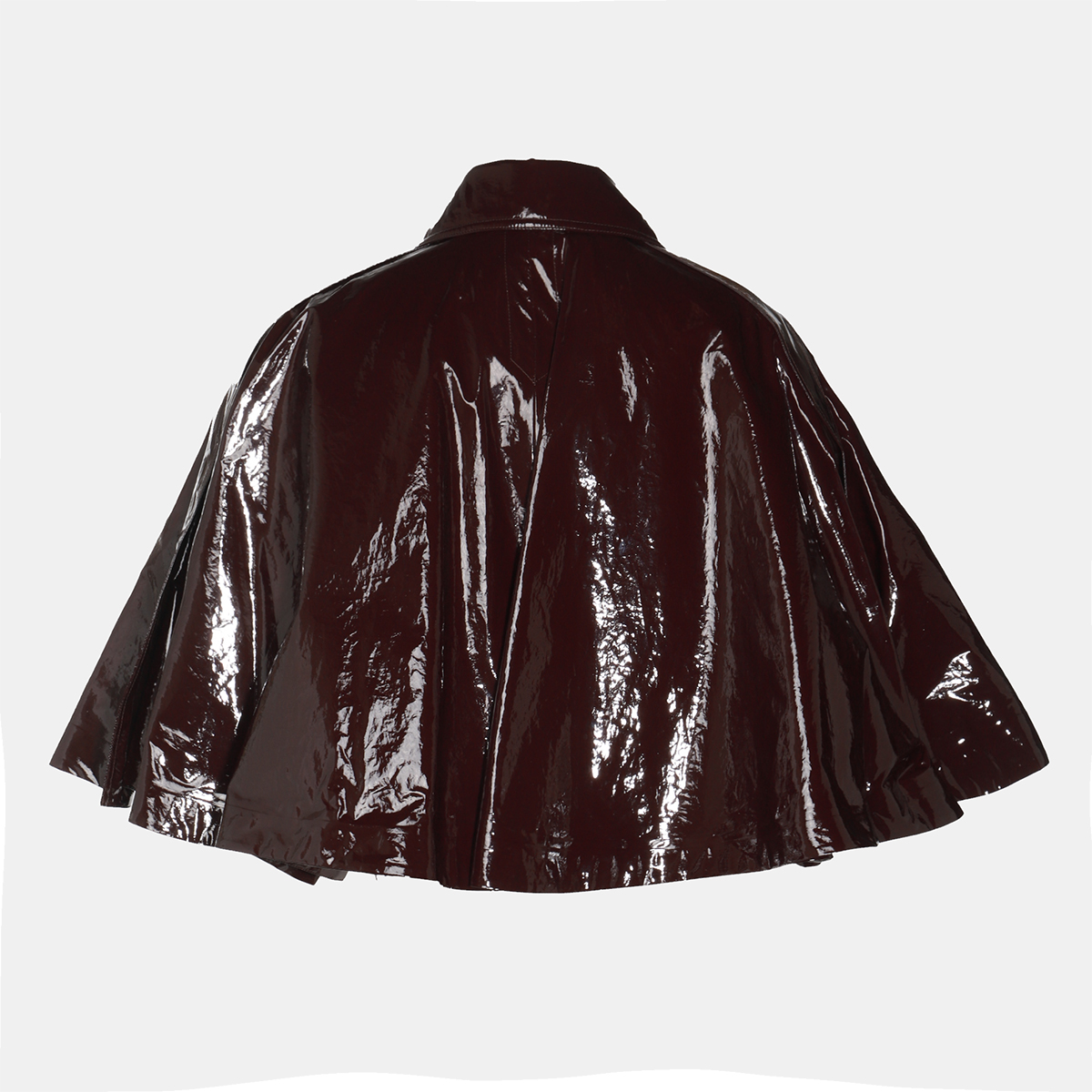 Shop Chloé Dark Brown Leather Capes In Obscure Brown