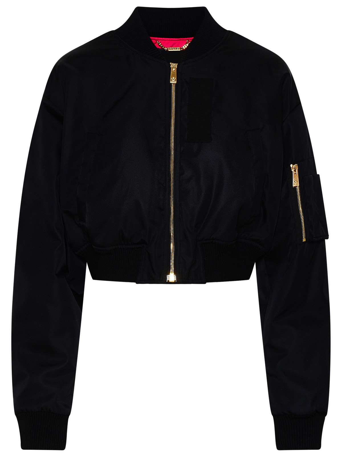 Black Nylon Bomber Jacket