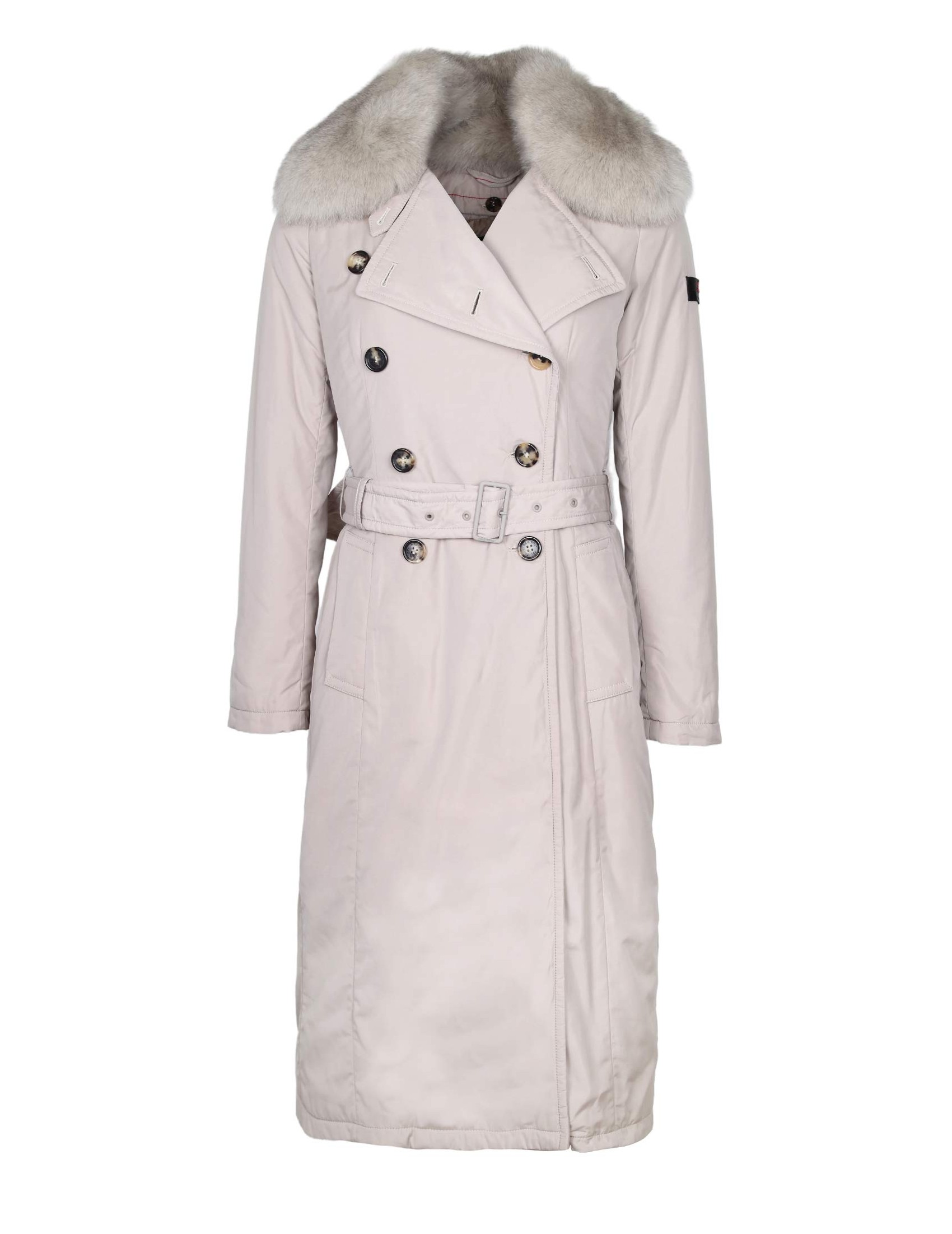 Rodin Mfc Fur Trench Coat In Microfiber Poplin Color Beige