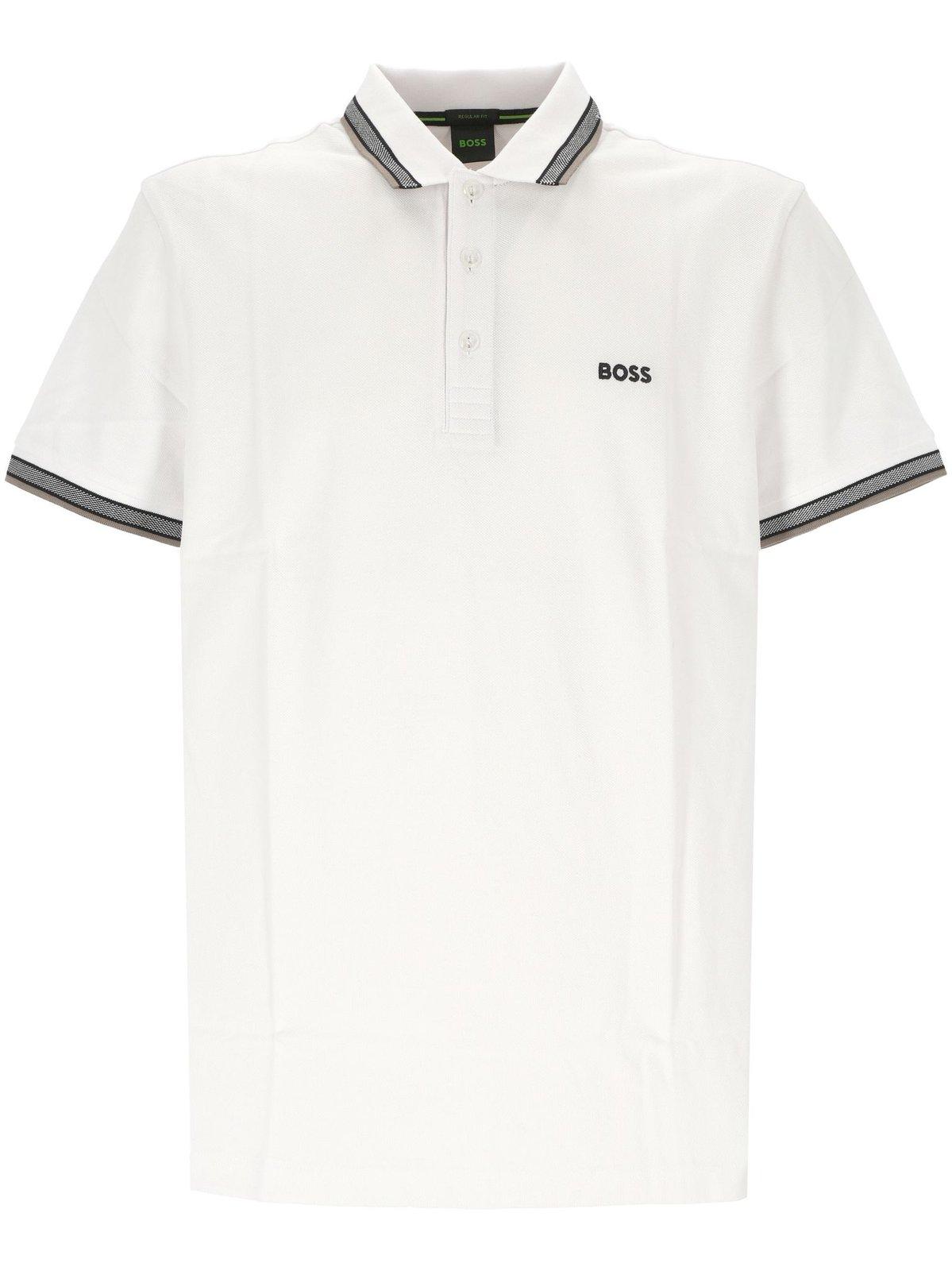 Logo Embroidered Short-sleeved Polo Shirt