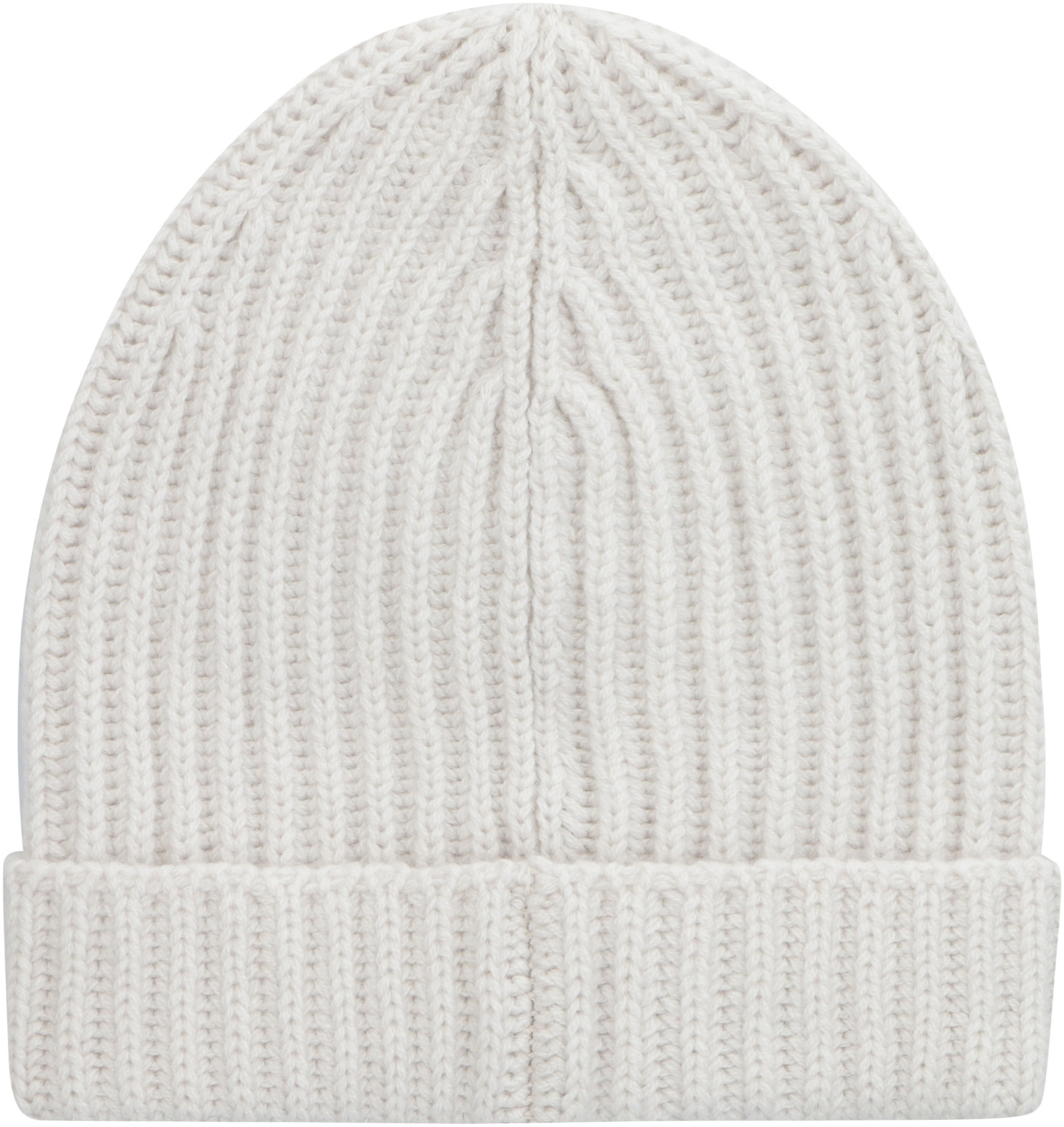 Malo Ribbed Knit Beanie In Ecru