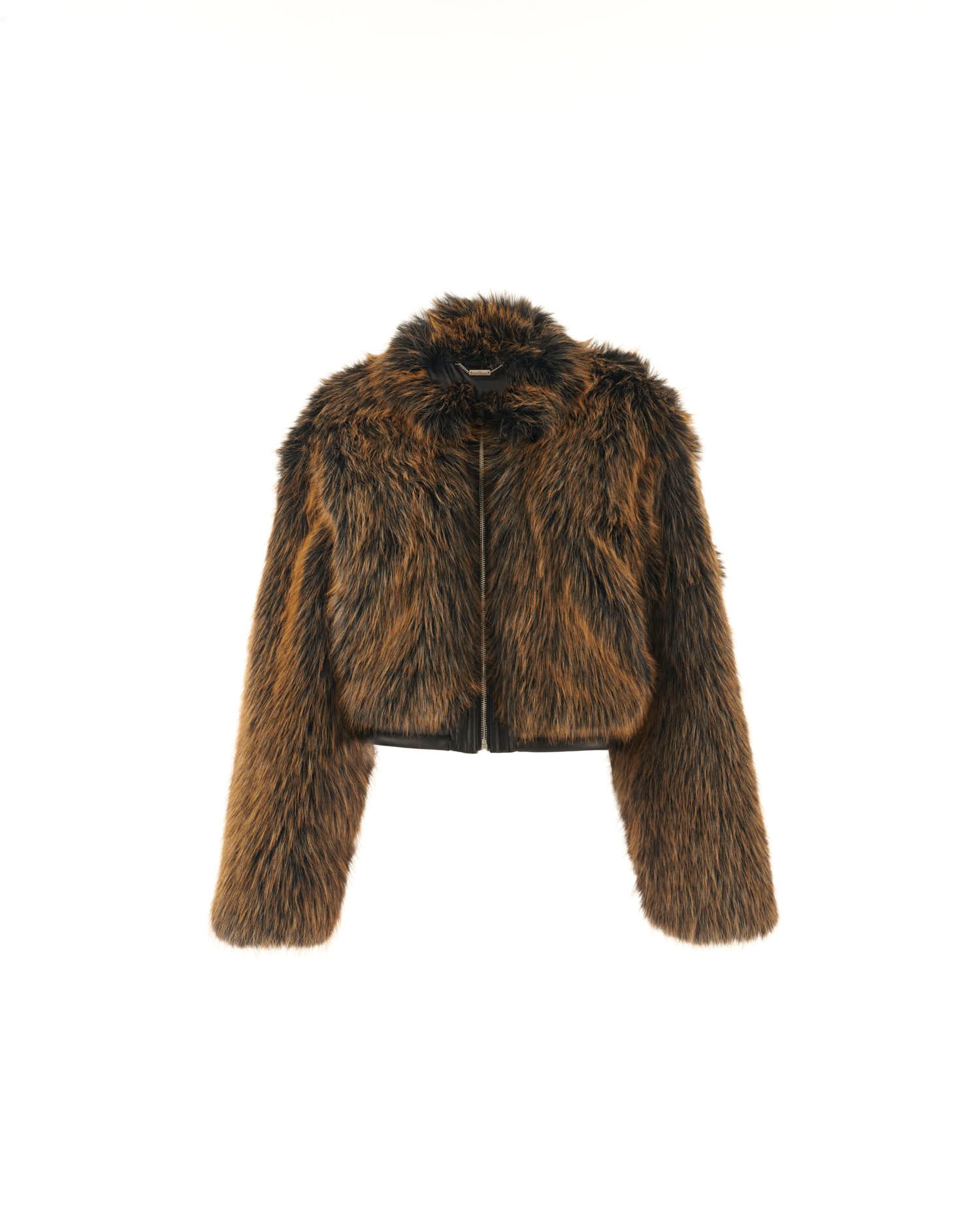 Zip-up Fur Coat