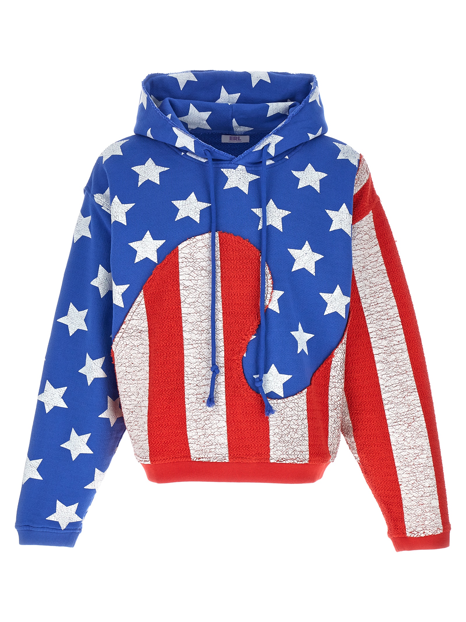 Print Patchwork Hoodie