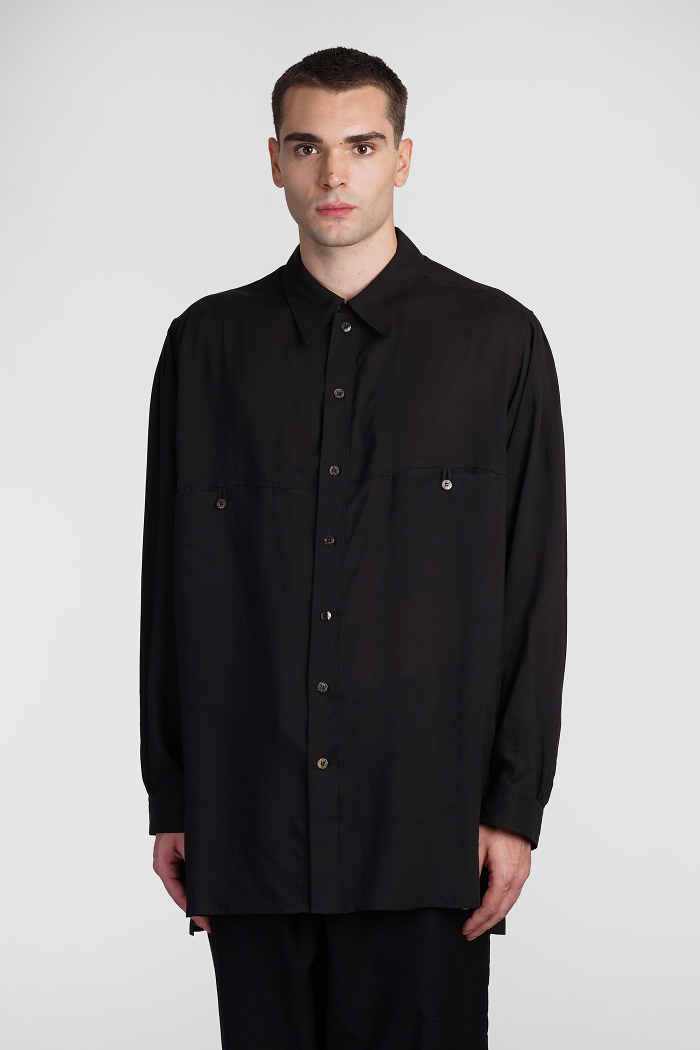 Shirt In Black Cellulose