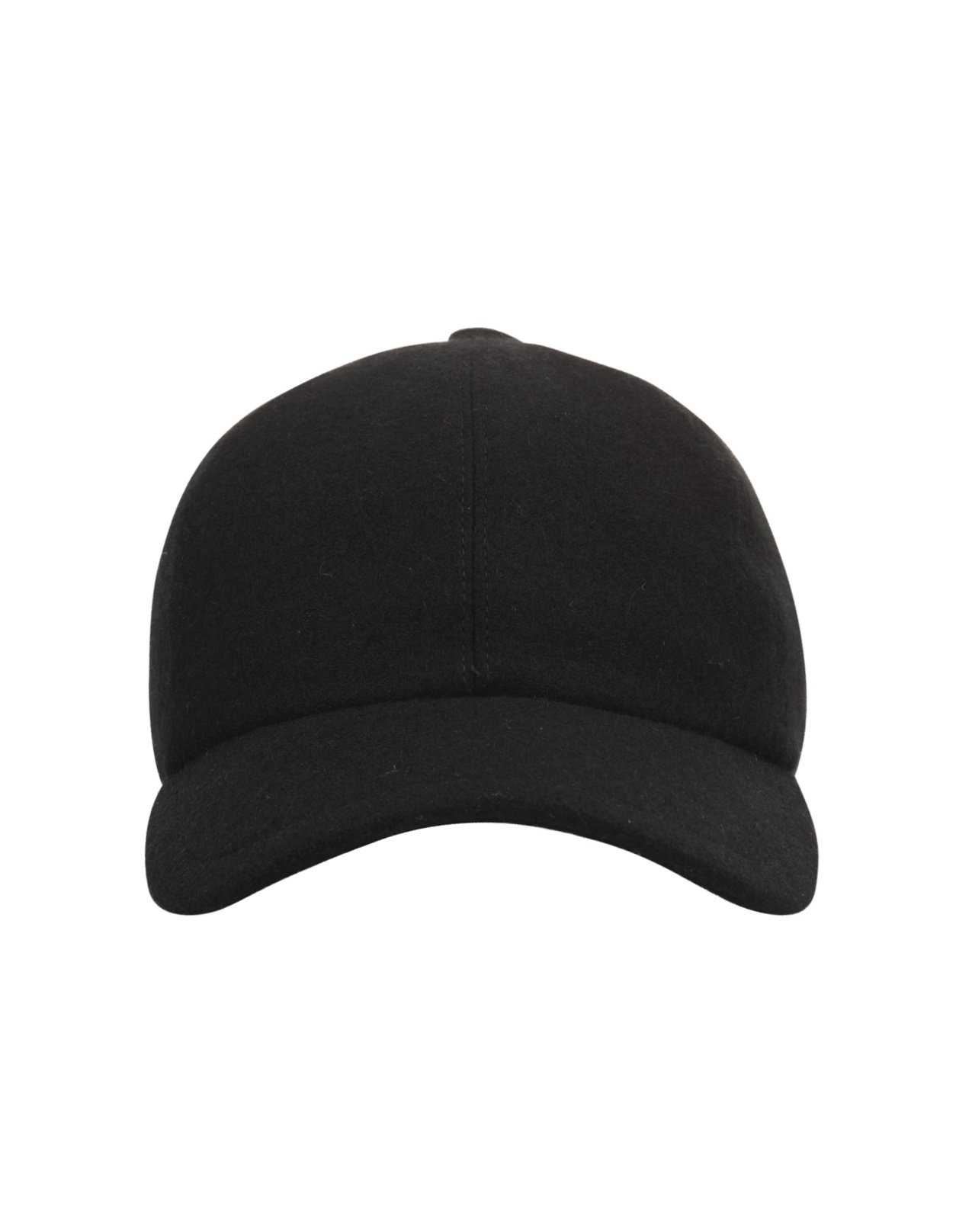 Black Cashmere Felt Baseball Hat