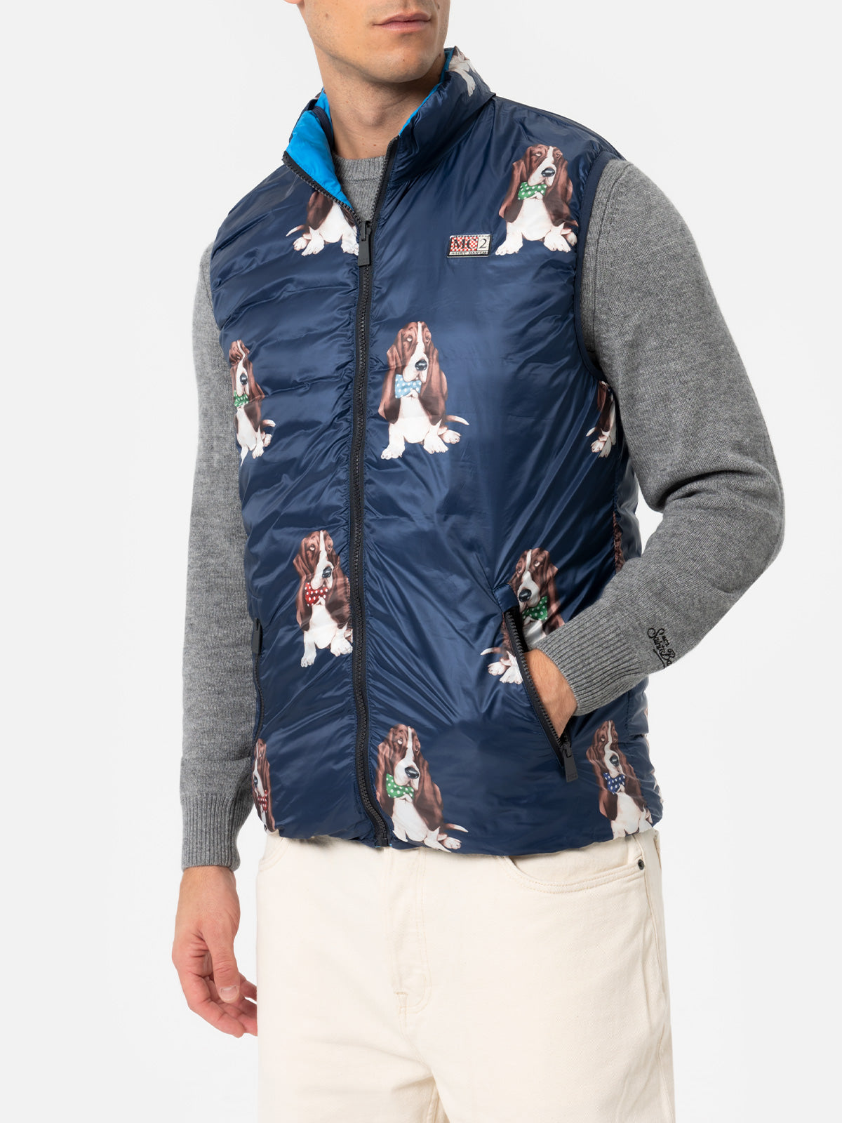 Mc2 Saint Barth Man Bluette Padded Vest Aspen