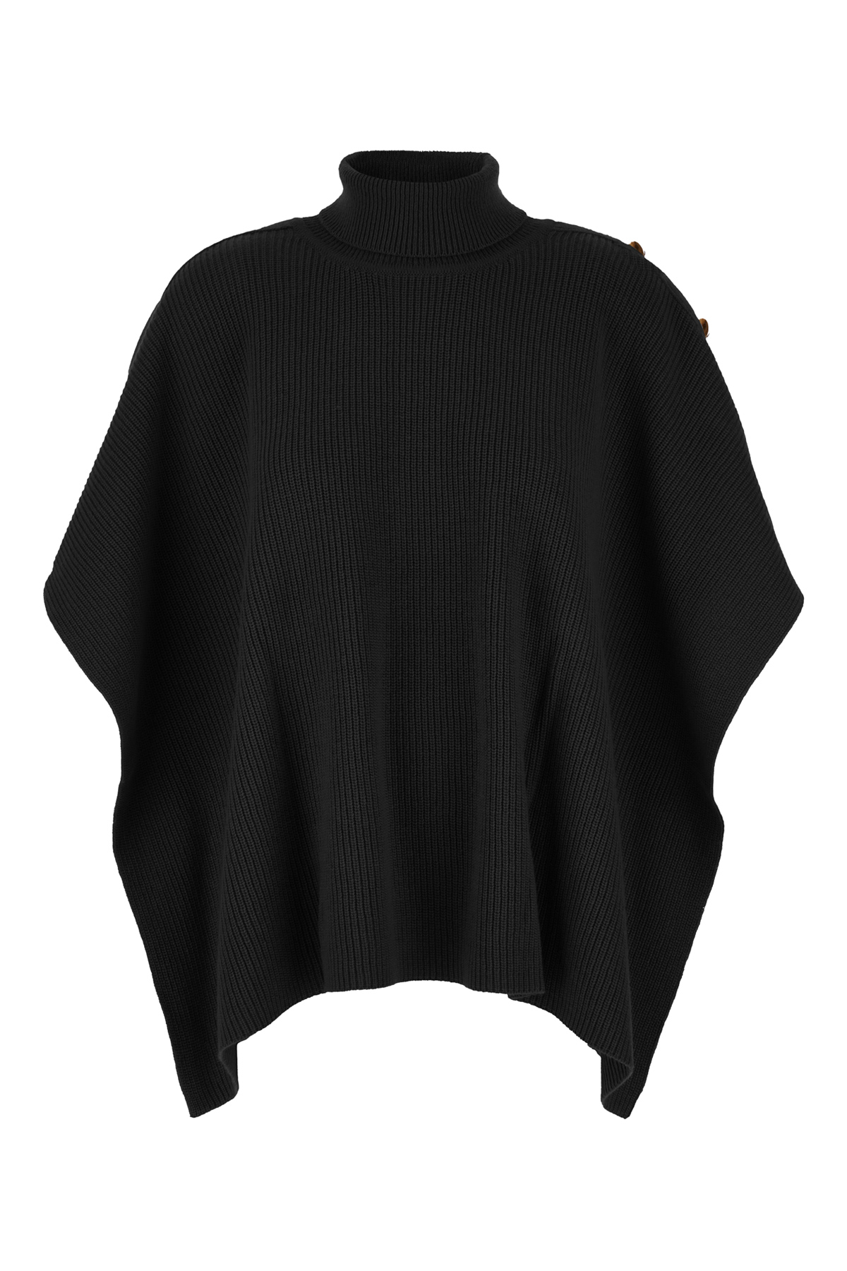 Black Nylon Blend Cape