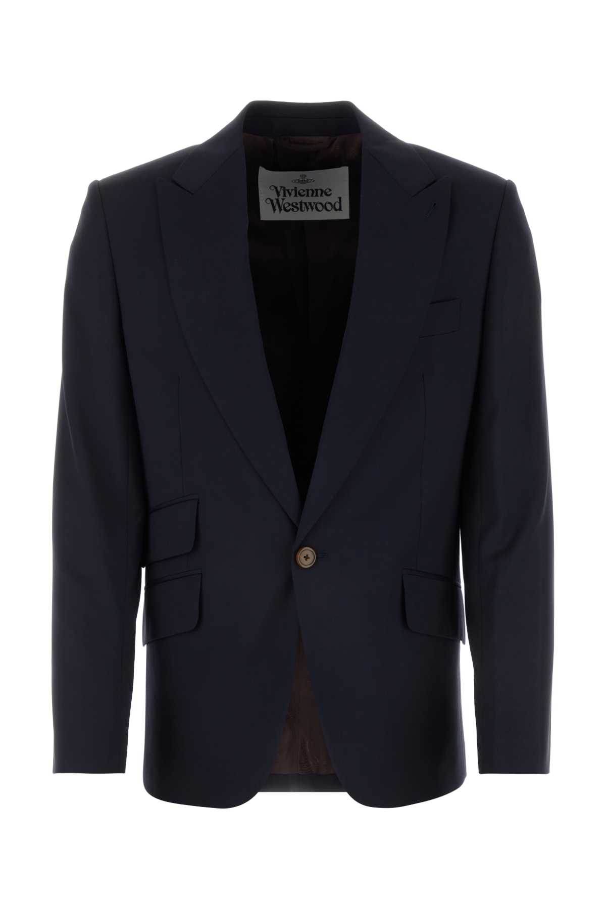 Navy Blue Wool Blazer