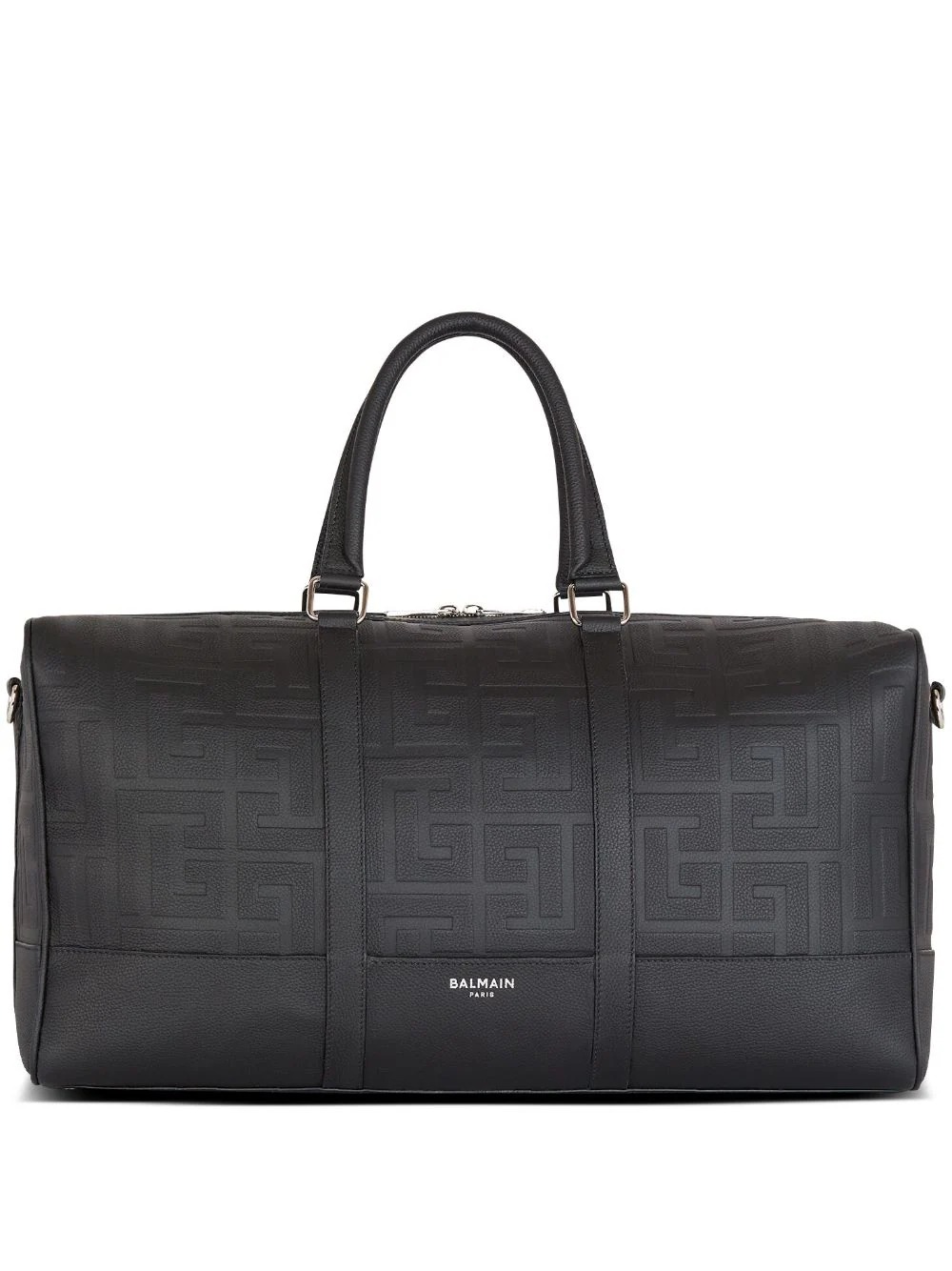 Balmain Black Monogrammed Travel Bag