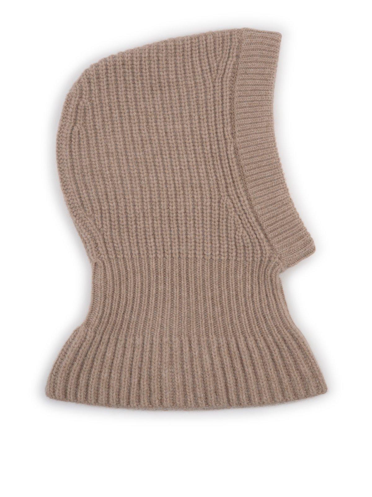 Ribbed-knit Slip-on Balaclava