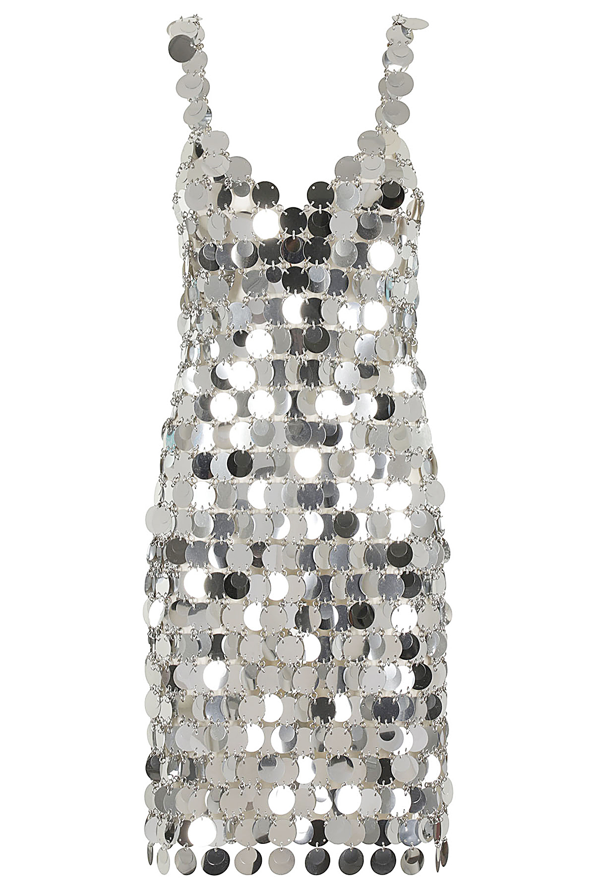 Silver Maxi Sequins Dress