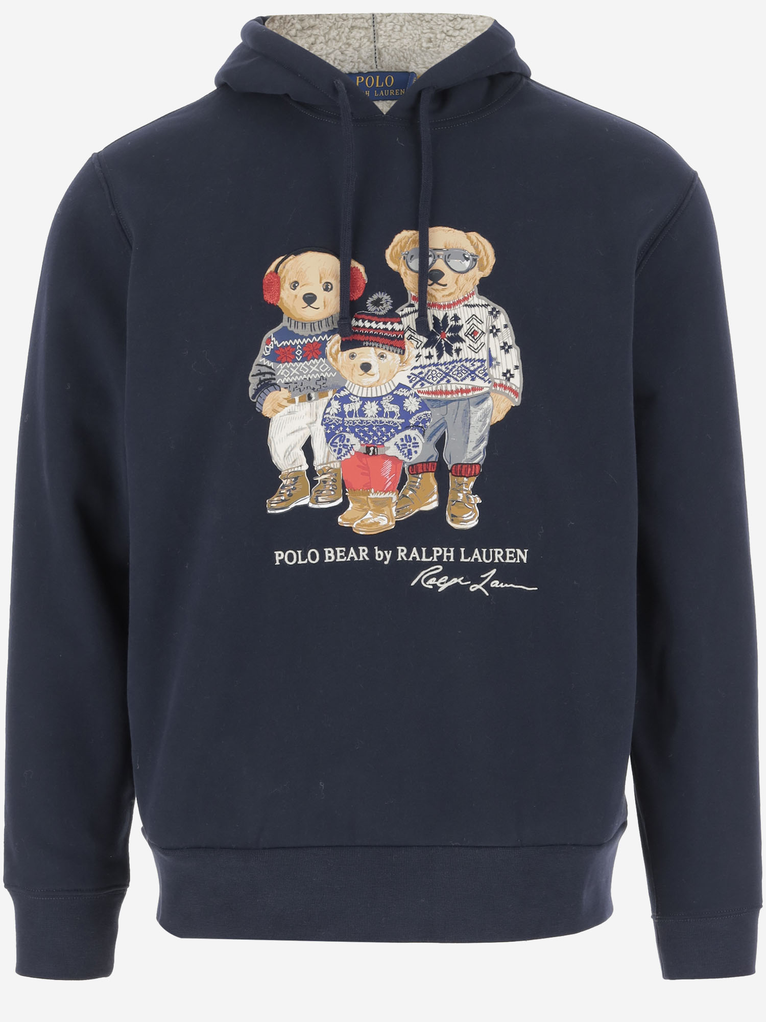 Cotton Blend Hoodiewith Polo Bear