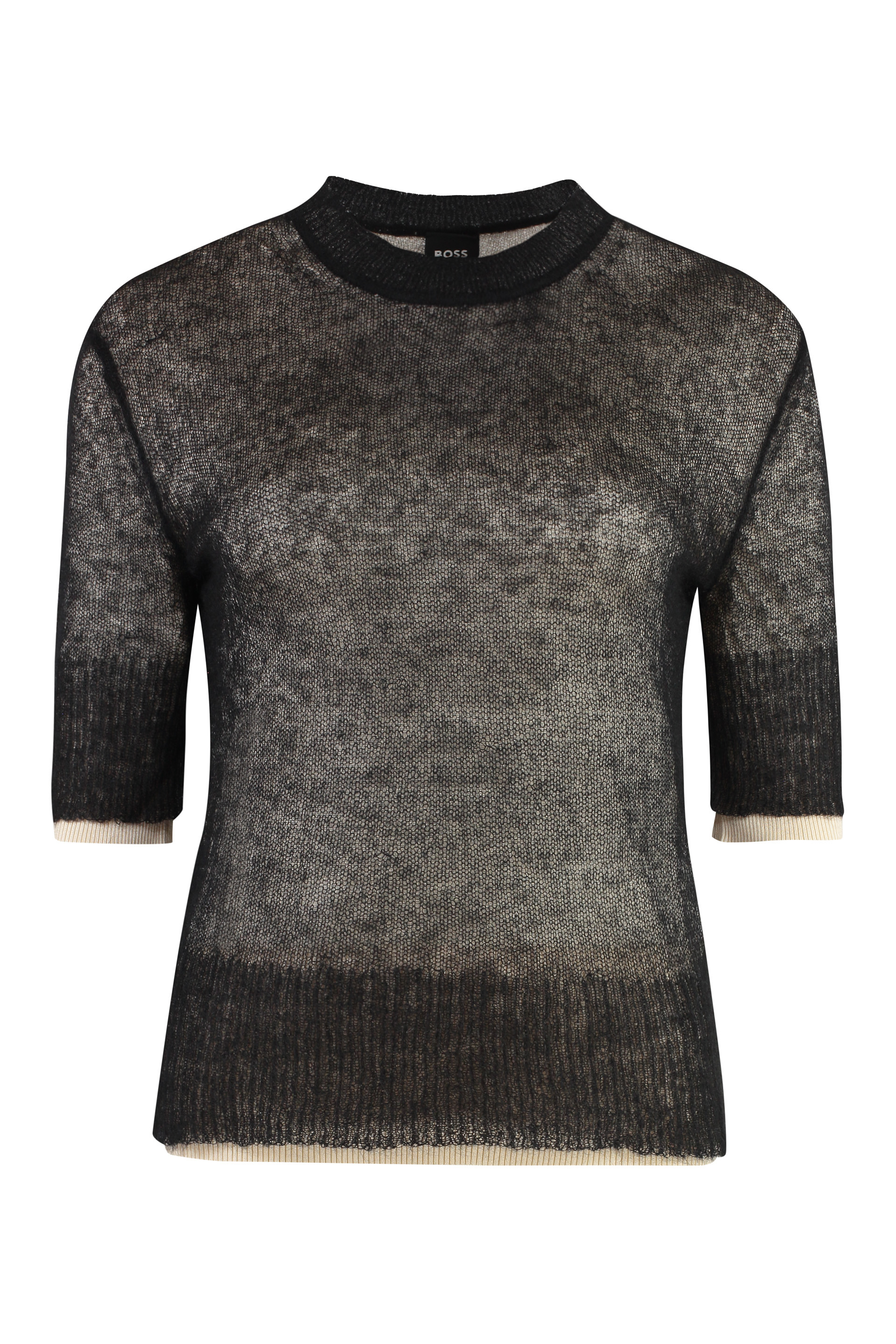 Mohair Blend Crew-neck Sweater