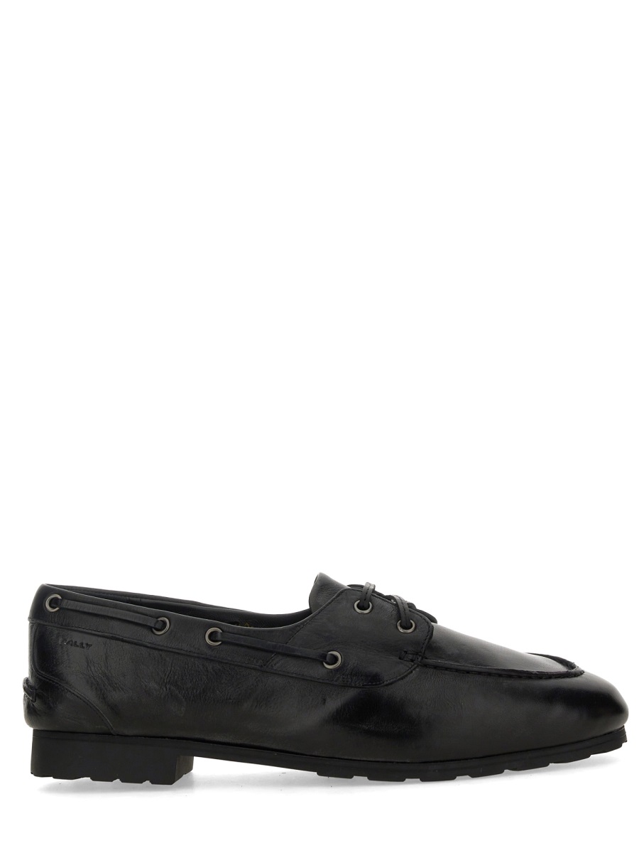 Shop Bally Leather Loafer In Black