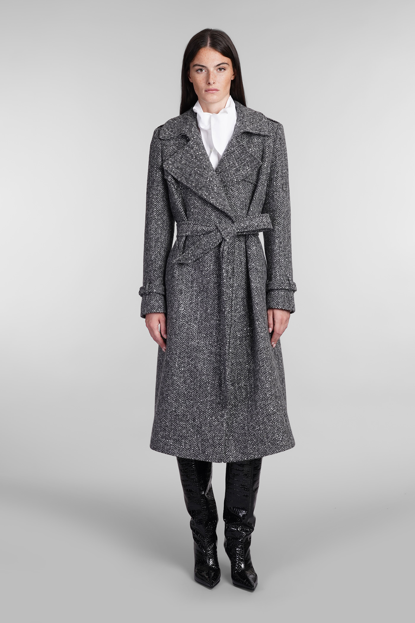 Tagliatore 0205 Carola Coat In Grey Wool