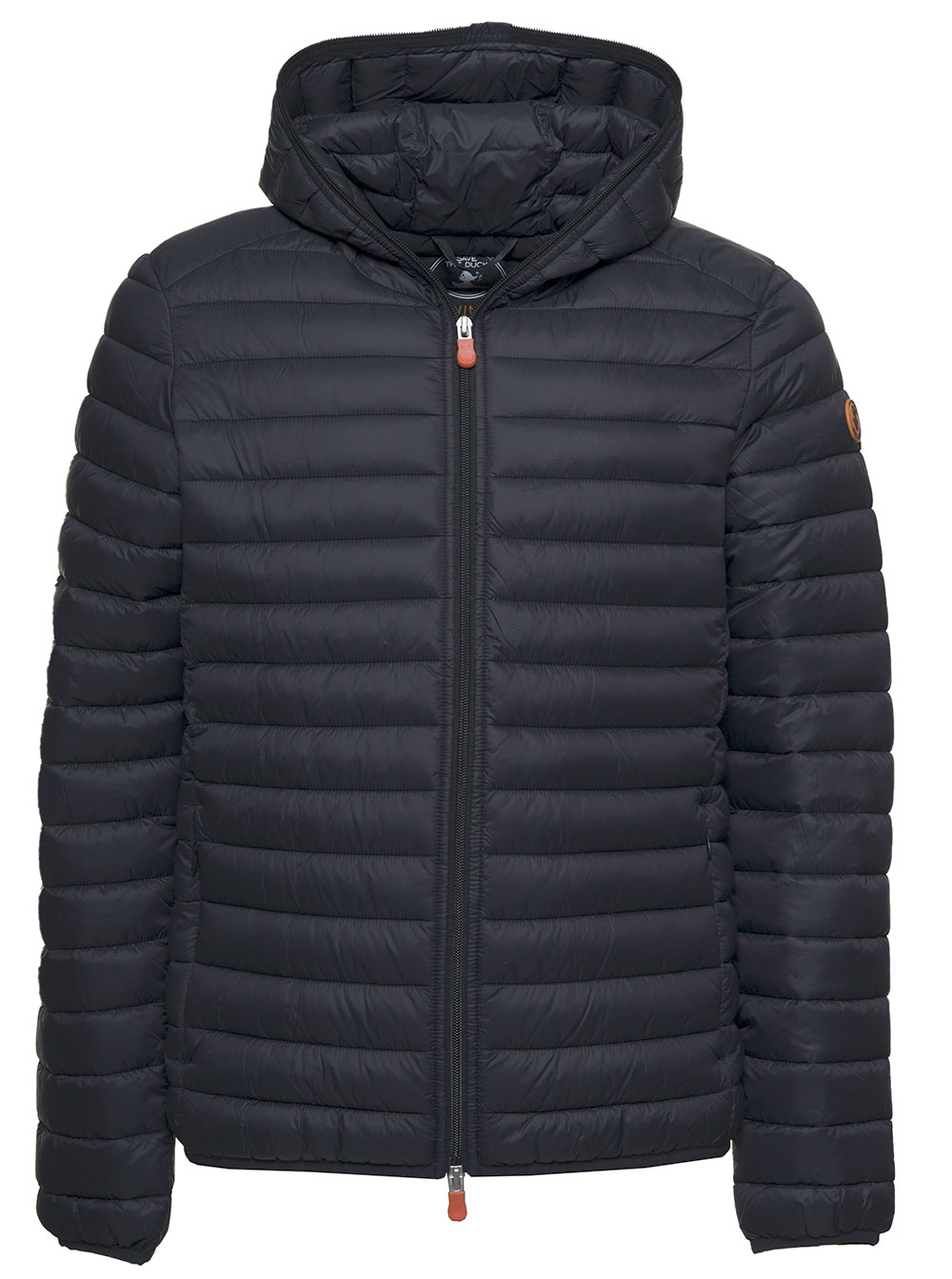 Ecological Black Quilted Nylon Down Jacket Man