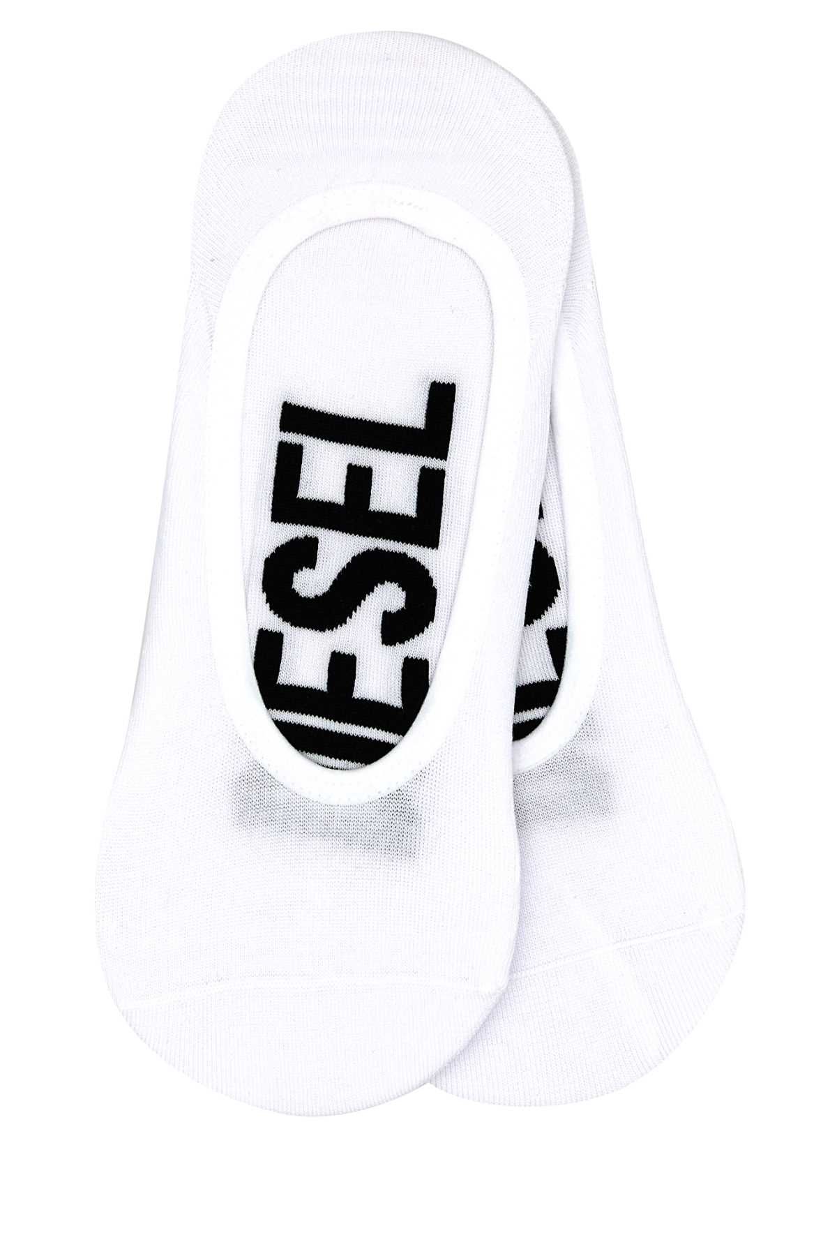 White Stretch Cotton Blend Socks Set