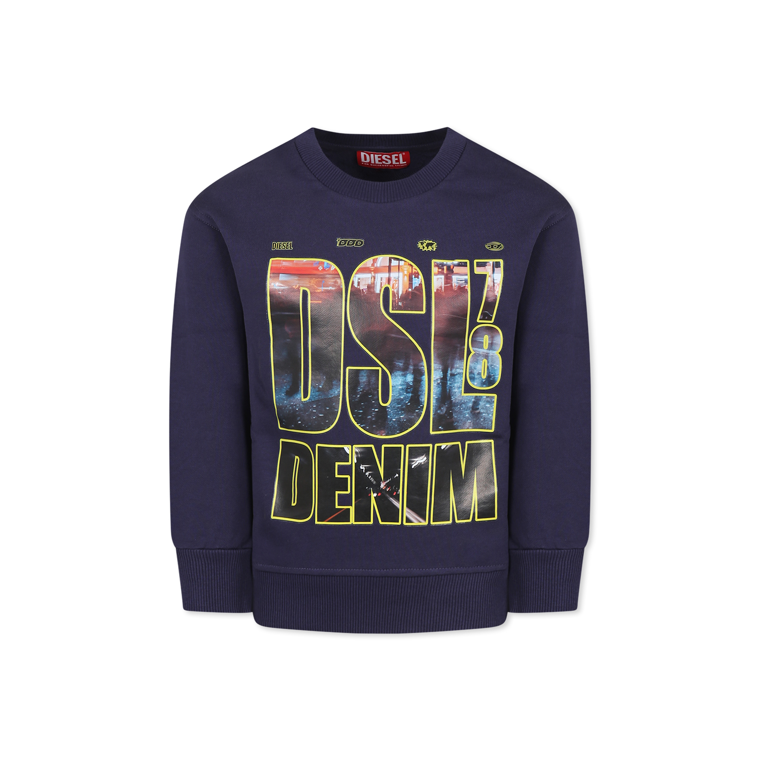 Diesel Blue Sweatshirt For Boy In Blue