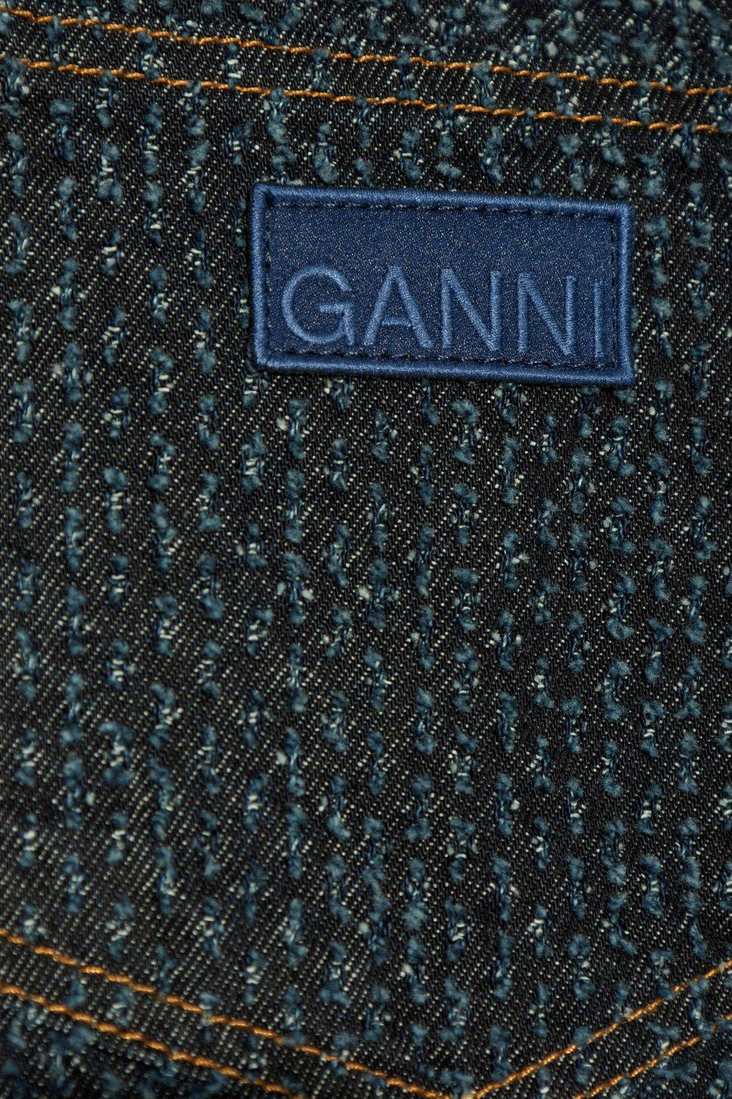 GANNI FLUFFY WIDE JEANS 