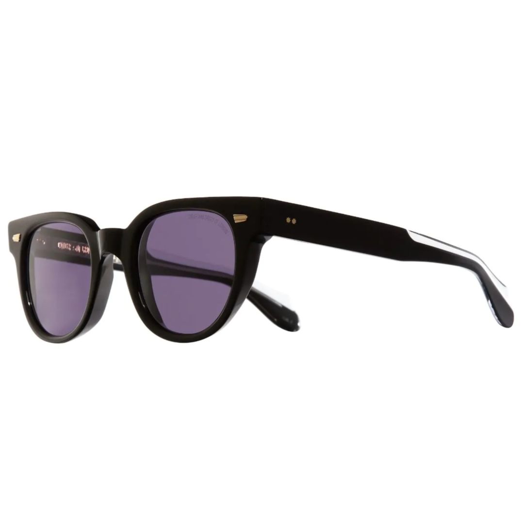 1392-01 49mm Black Acetate Sunglasses