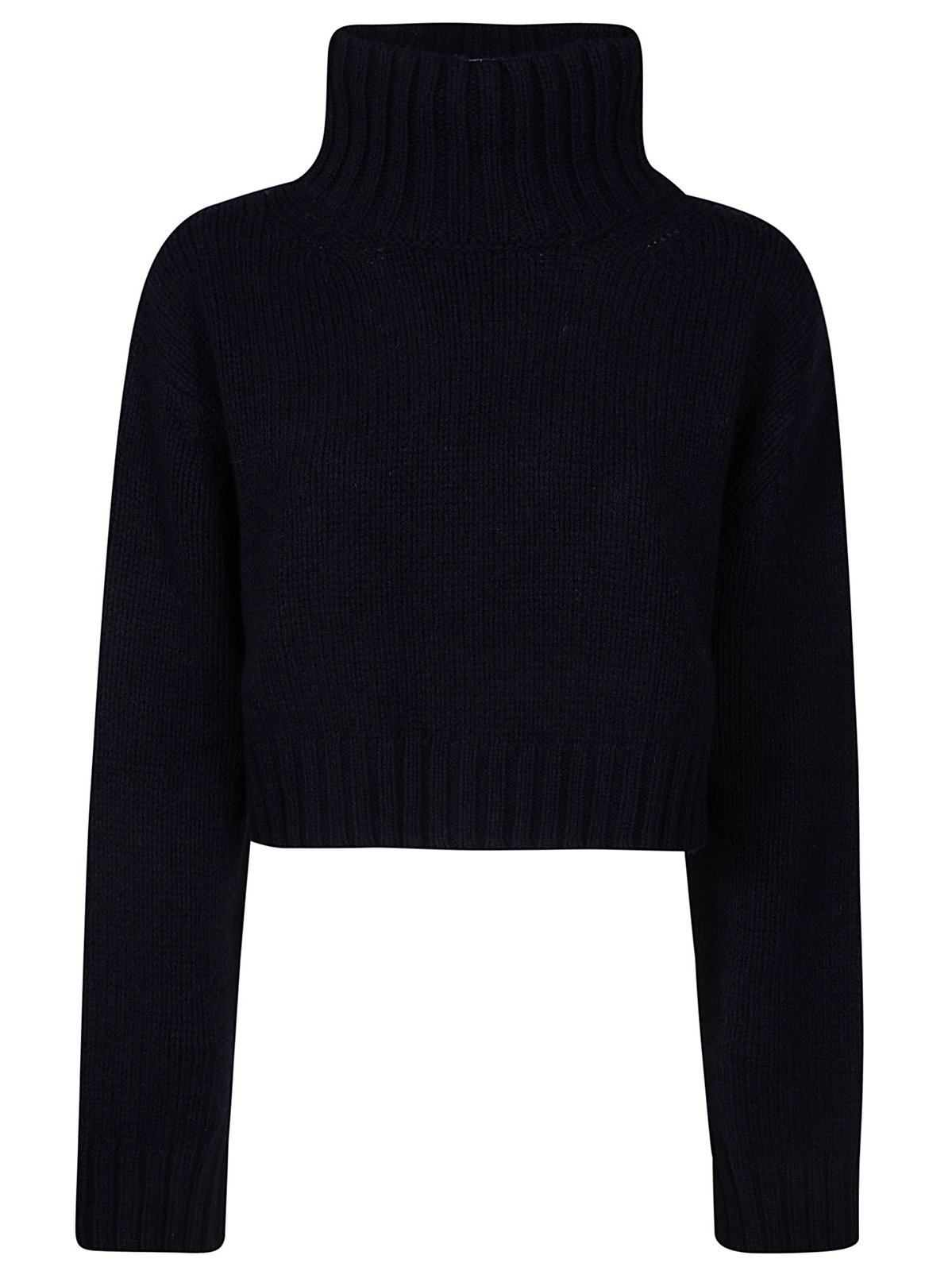 Turtleneck Cropped Knit Sweater