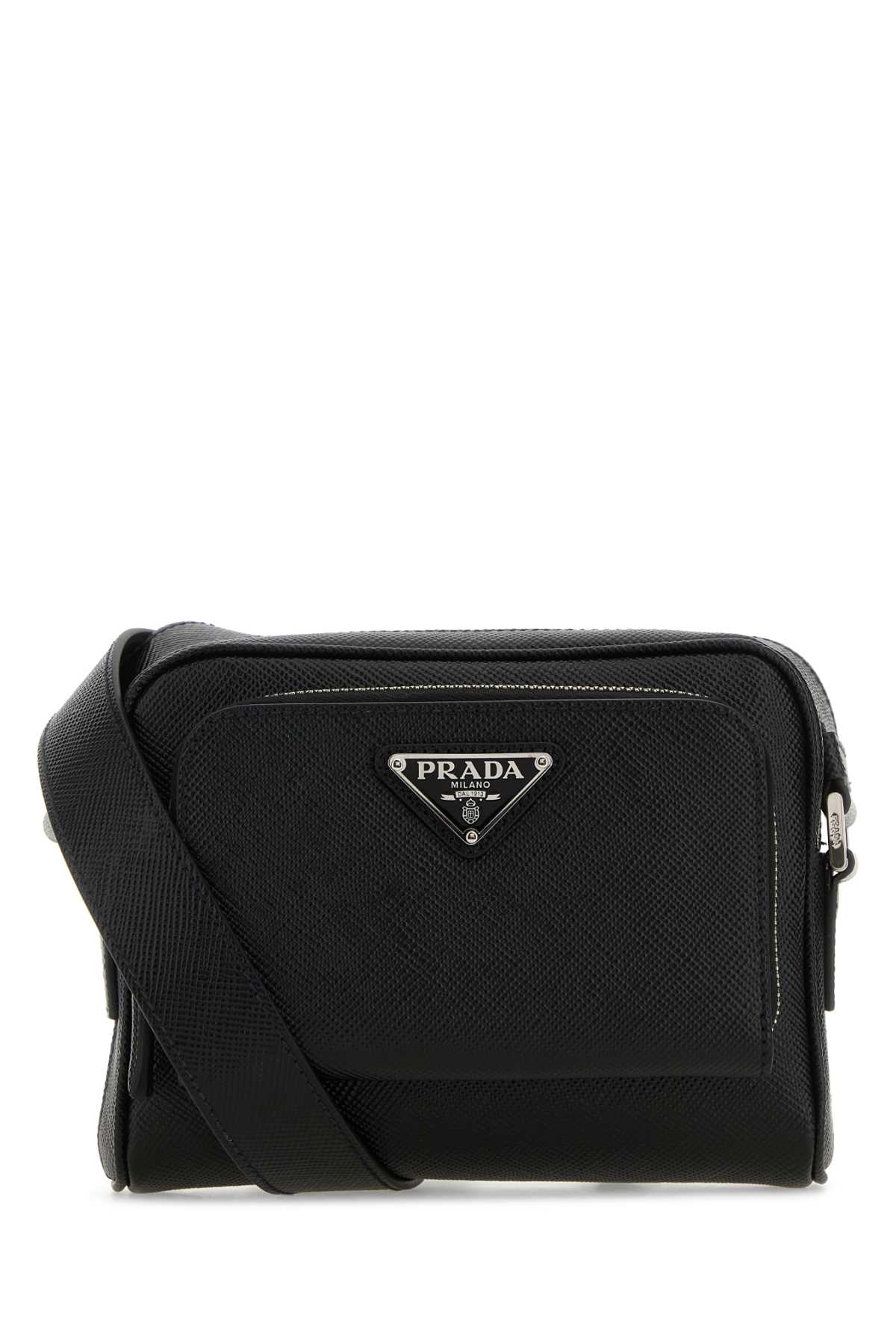 Black Leather Crossbody Bag