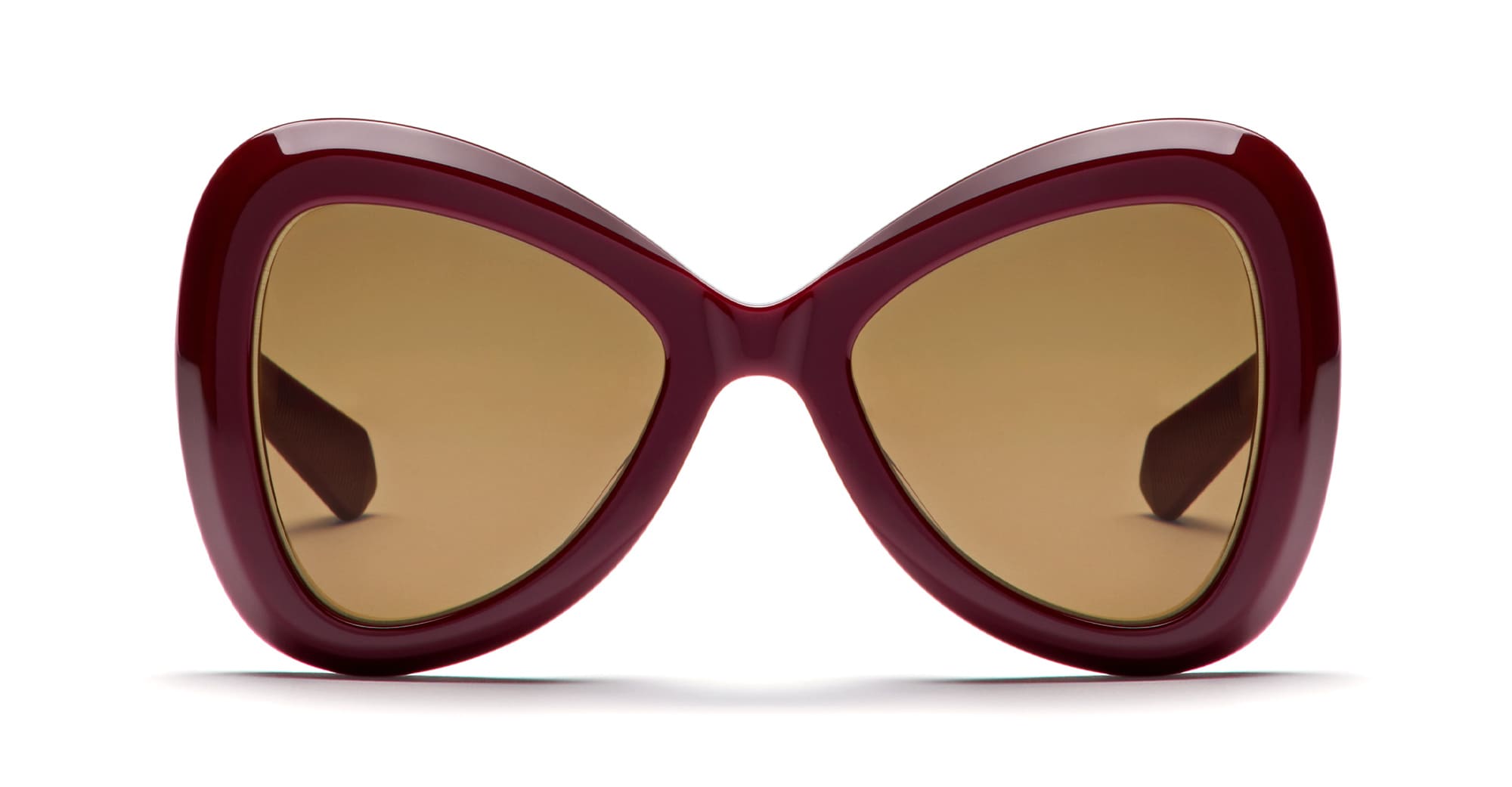 Valentino V Gold Iii Sunglasses In Burgundy