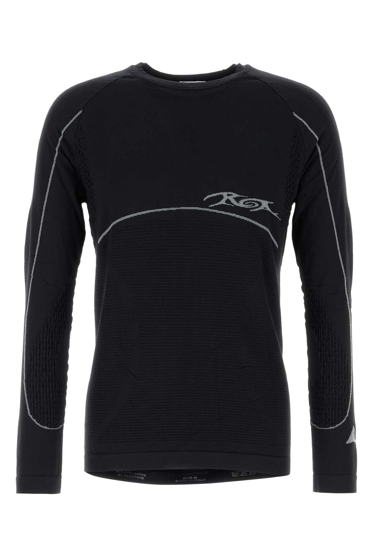 Black Stretch Nylon T-shirt