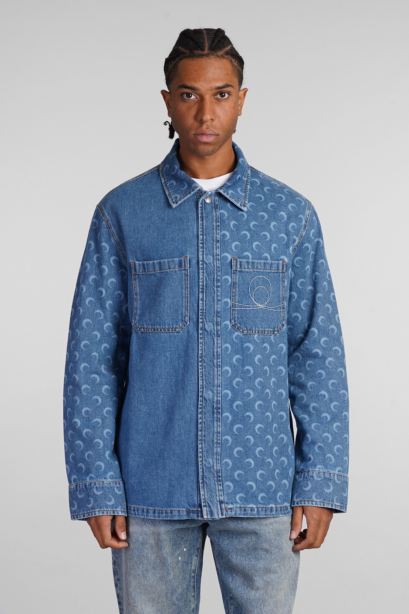 Denim Jackets In Blue Cotton