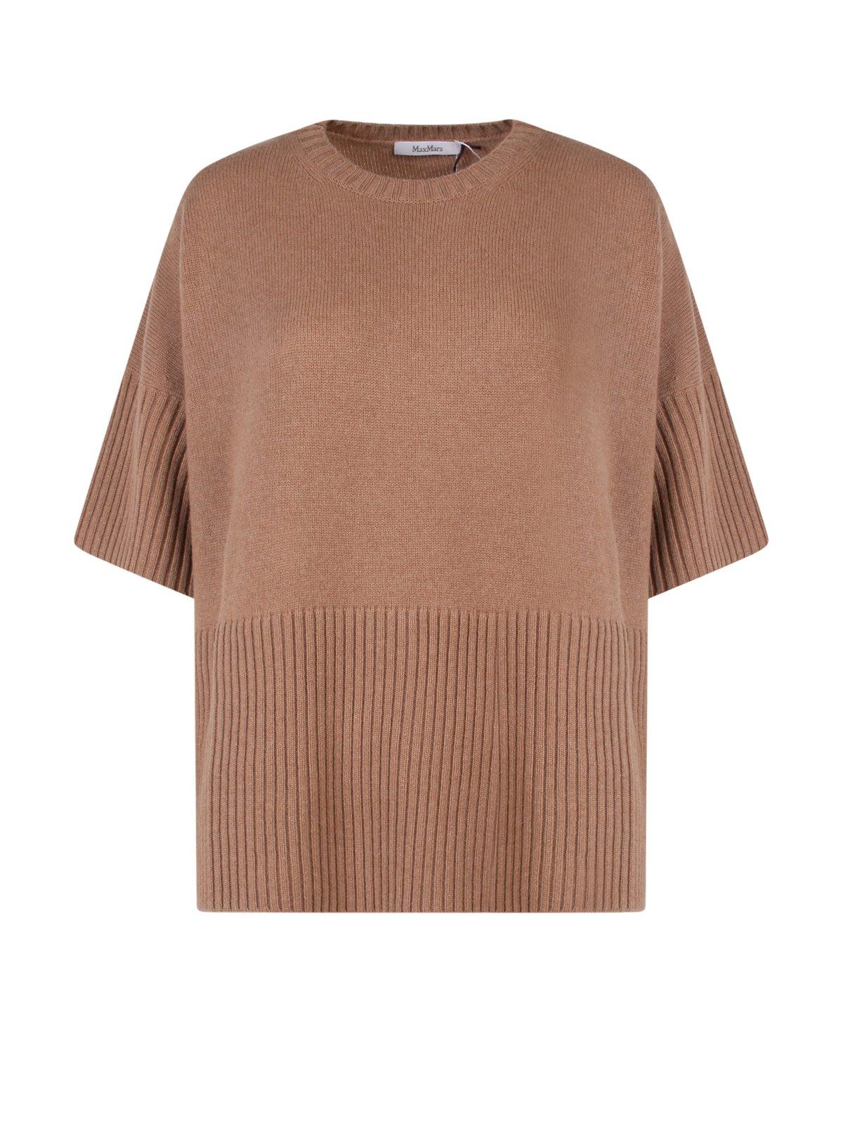 Oversized Crewneck Knitted T-shirt