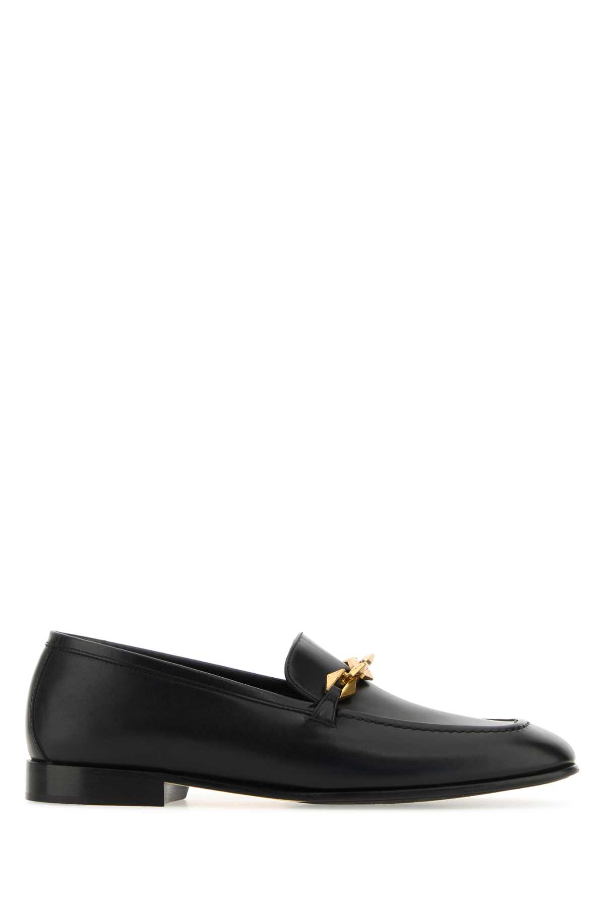 Black Leather Tilda Loafers