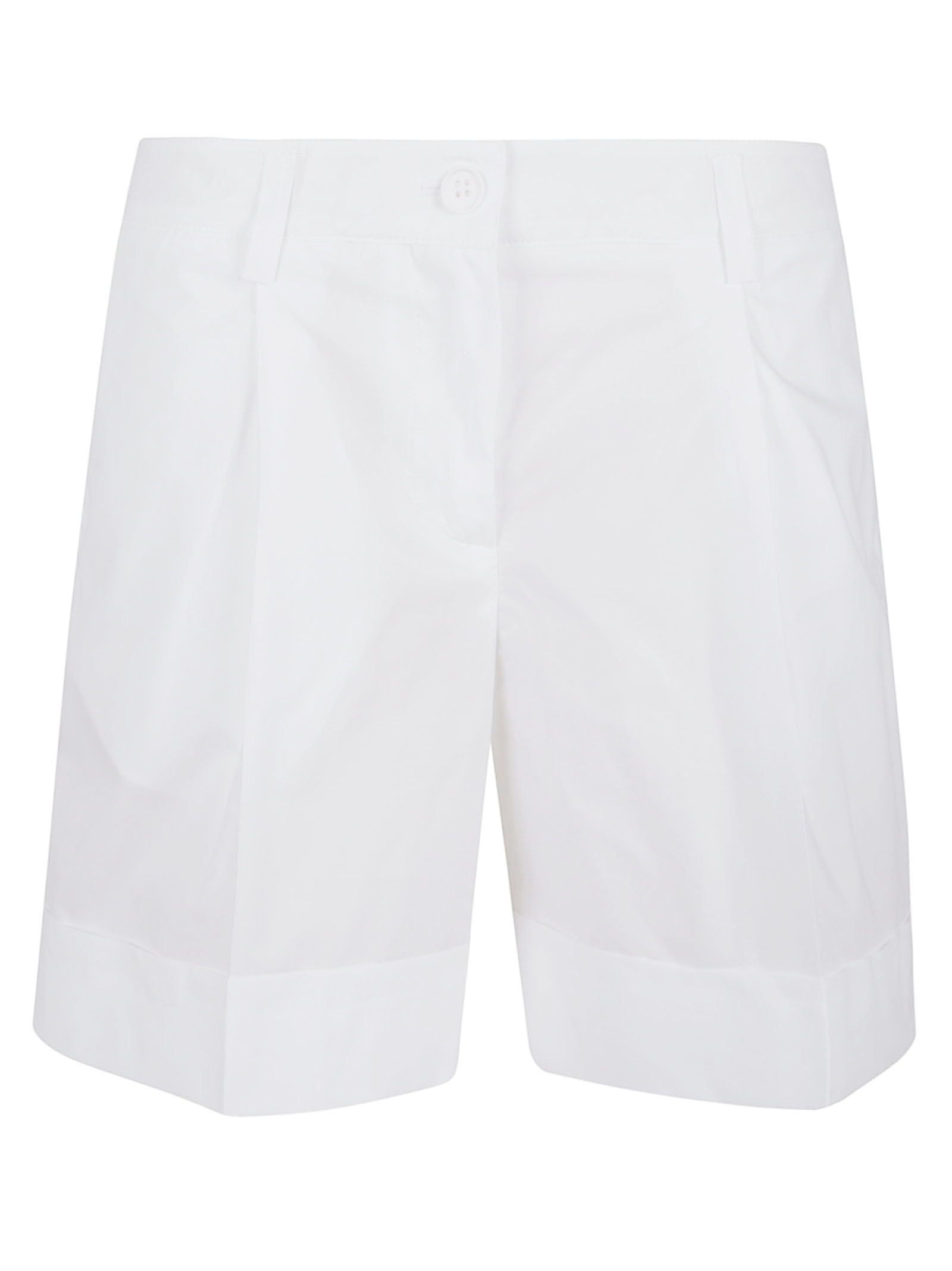 Parosh White Cotton Shorts