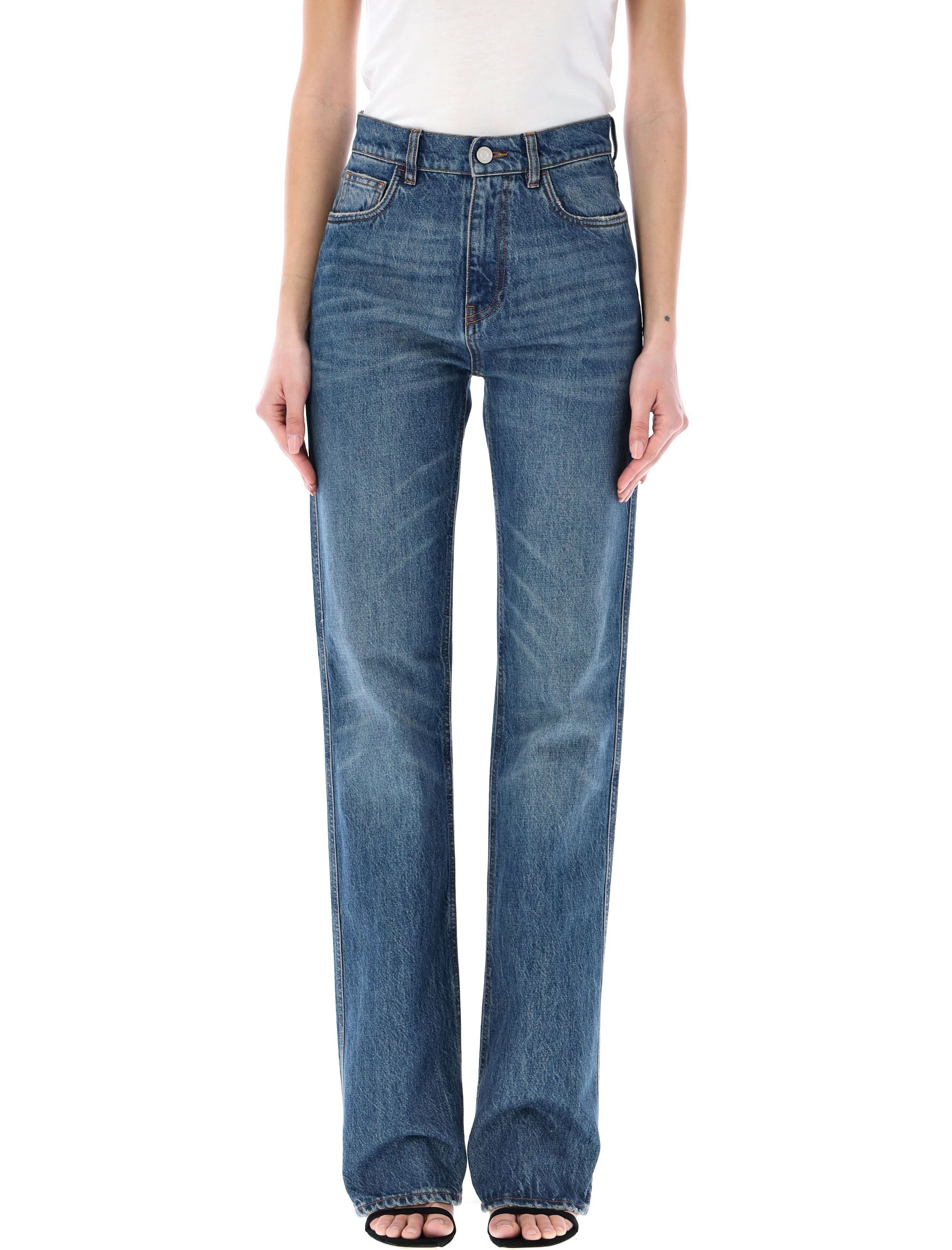 Straight Leg Denim Pants