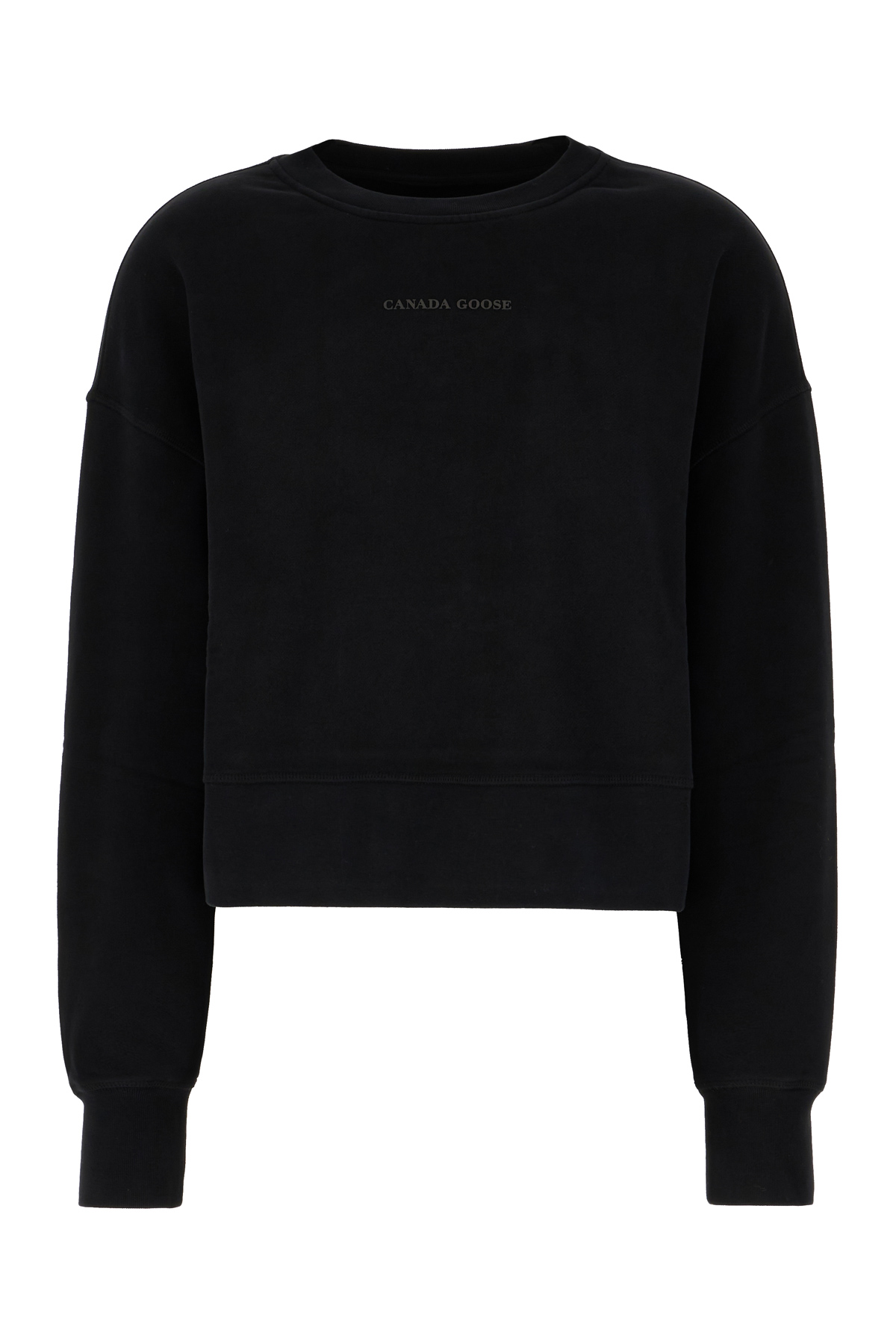 Black Cotton Oversize Sweatshirt