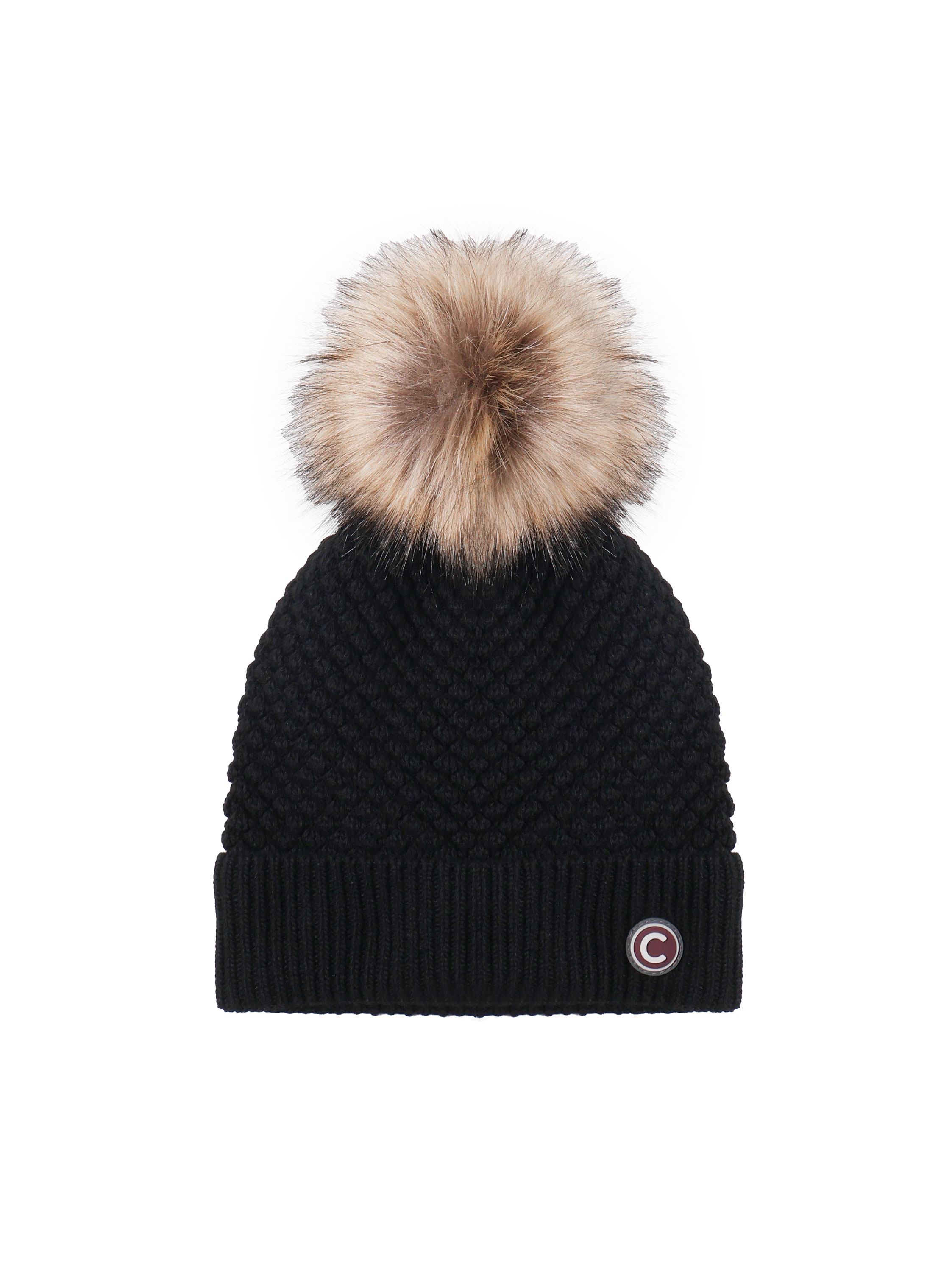 Beanie With Fur Pom Pom