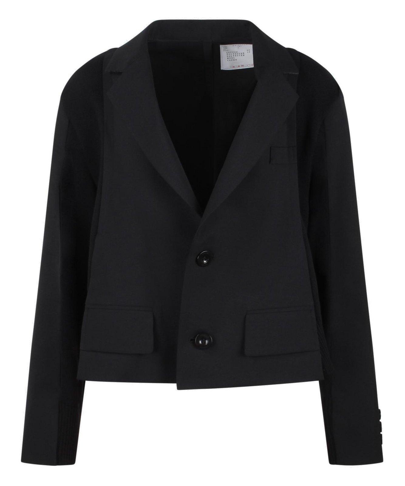 Asymmetric-hem Peak-lapels Blazer