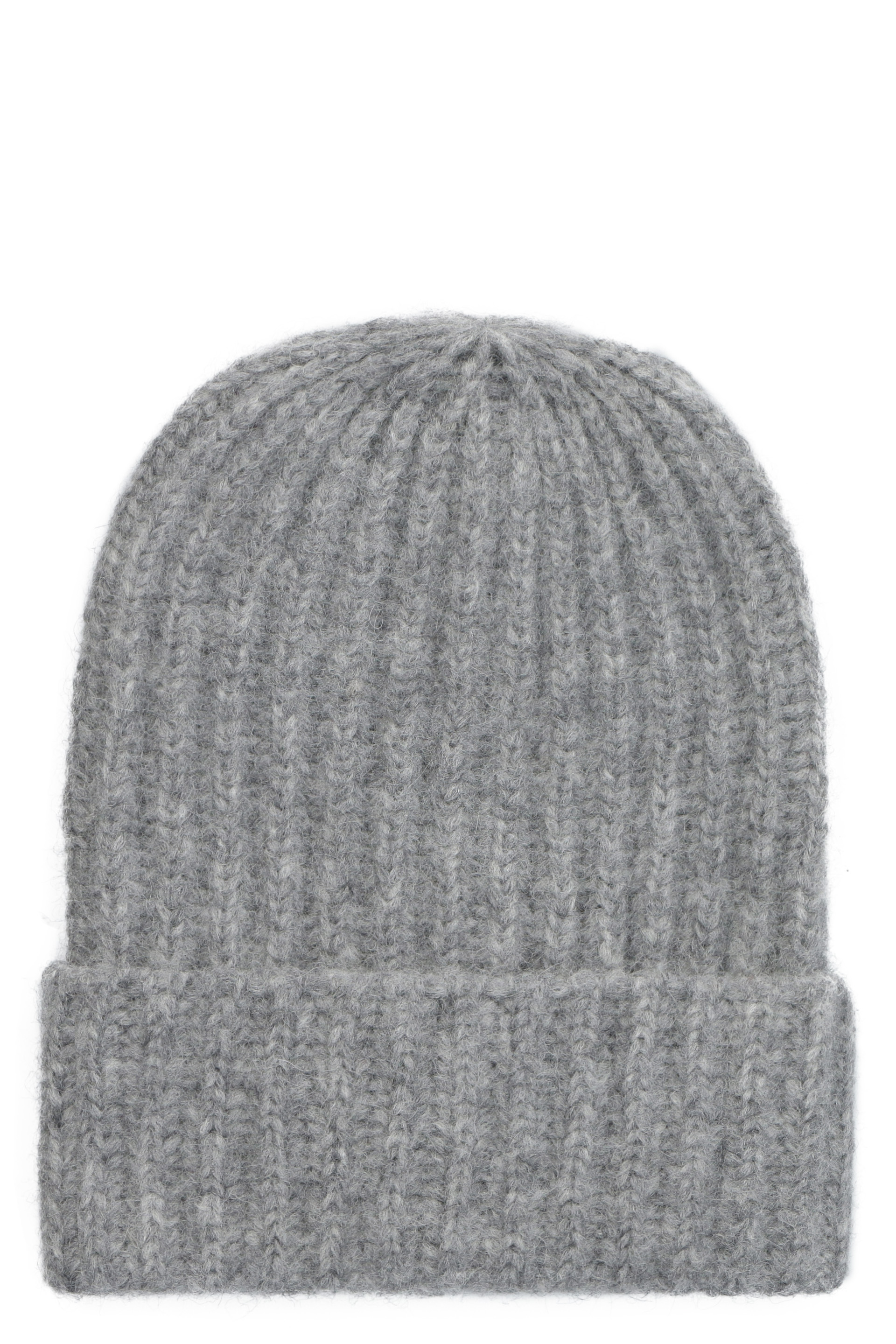 Malo Ribbed Knit Beanie In Grey