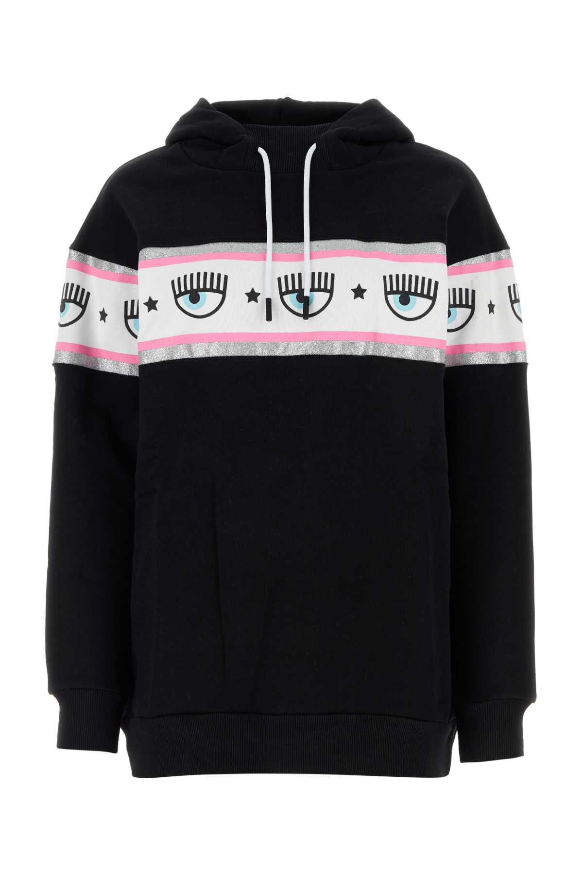 Black Cotton Oversize Sweatshirt