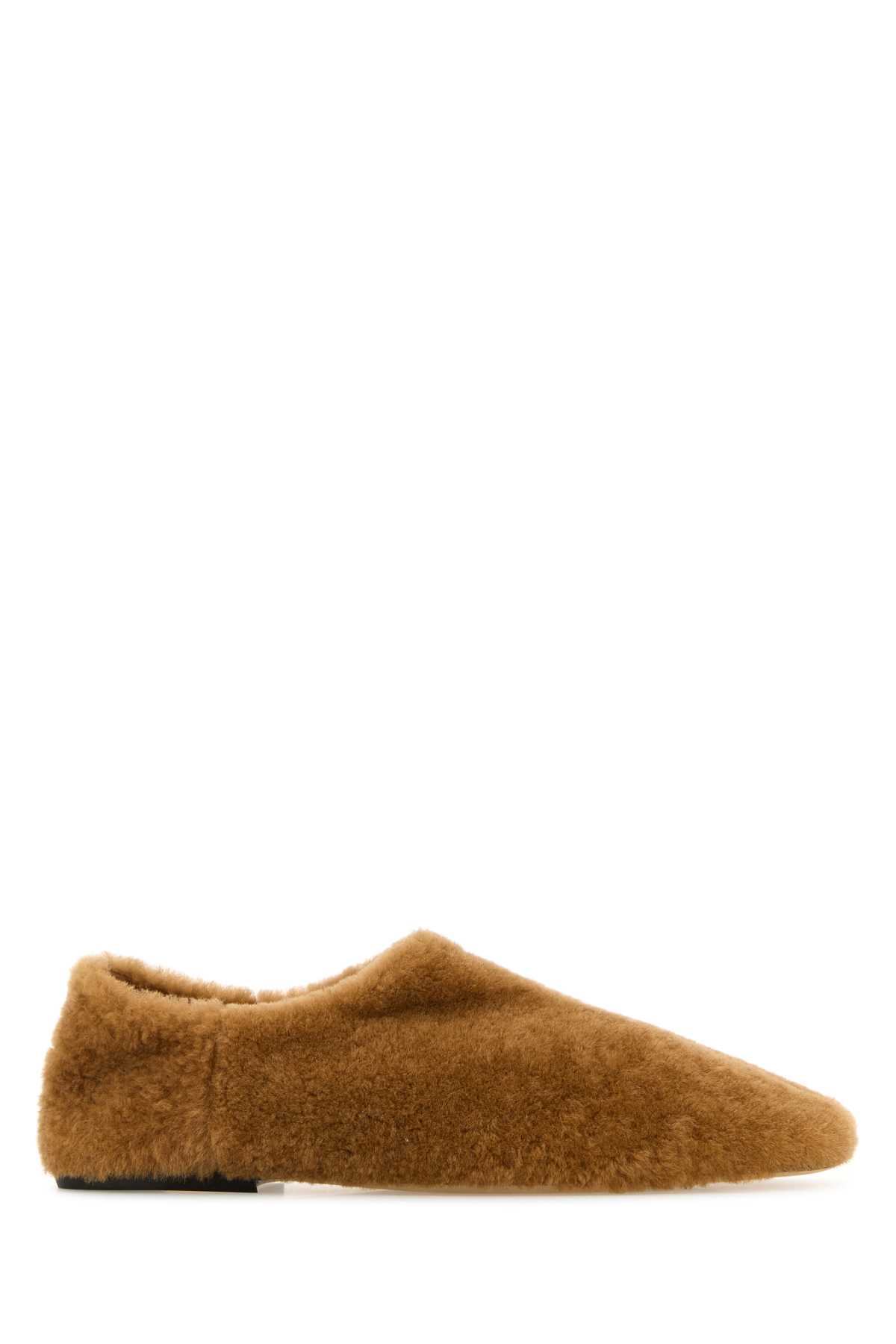 Biscuit Shearling Slip Ons