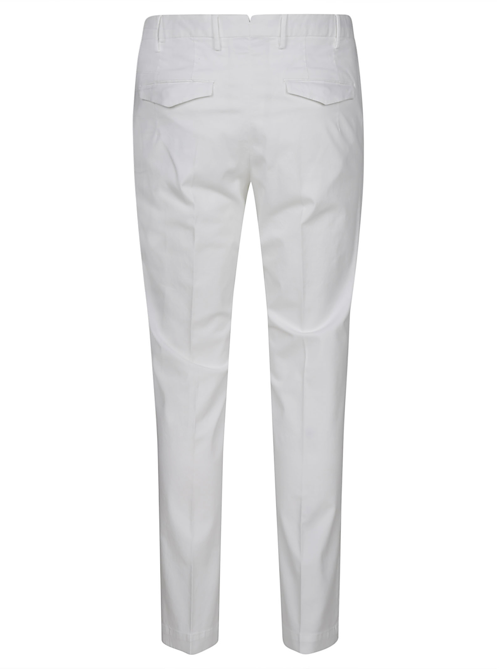 Pt Torino Cotton And Linen Trousers In White