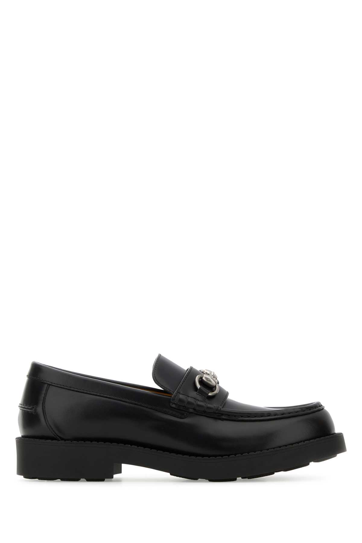 Gucci Black Chunky Loafers With Horsebit Detail In Leather Man