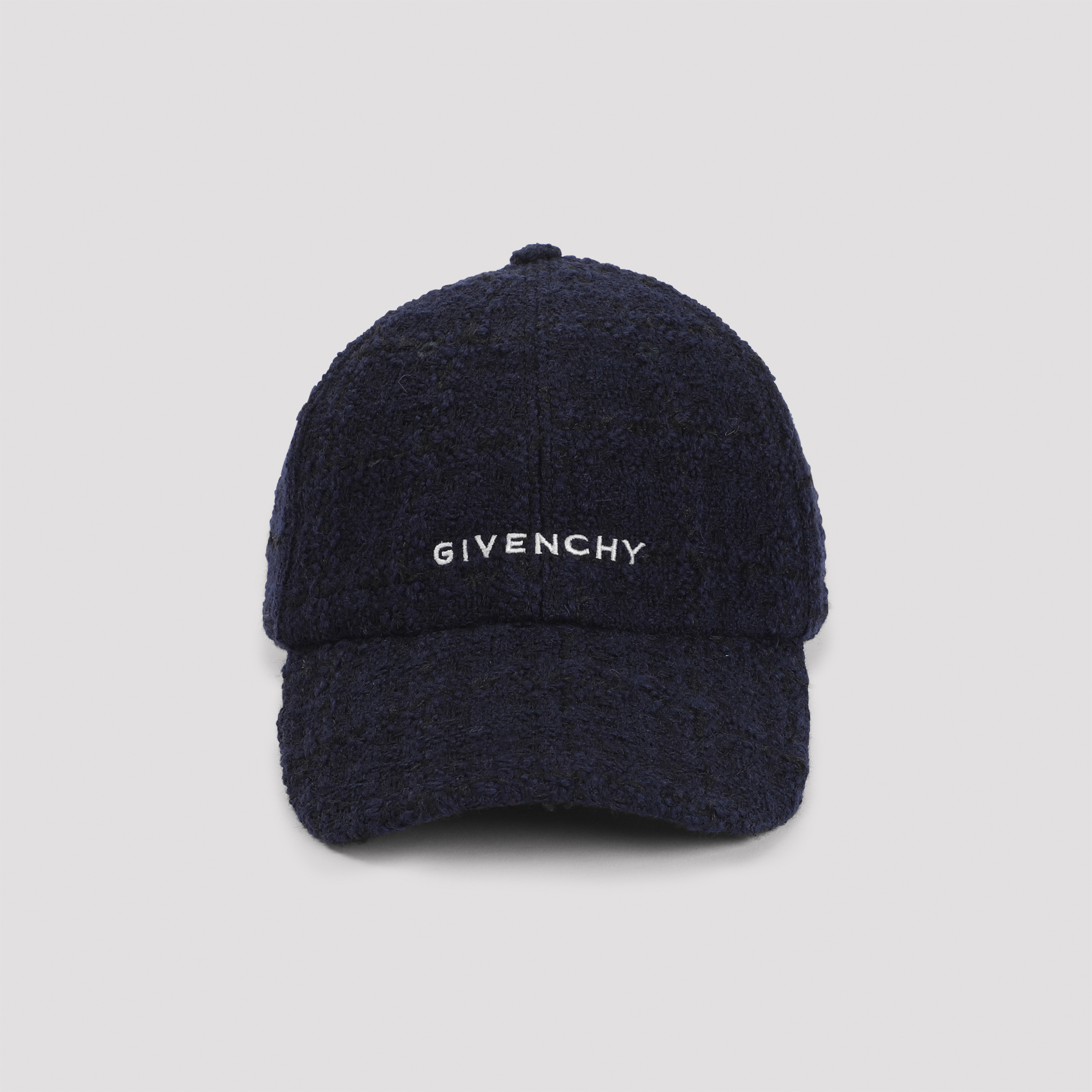 Dark Blue Tweed Givenchy Baseball Cap