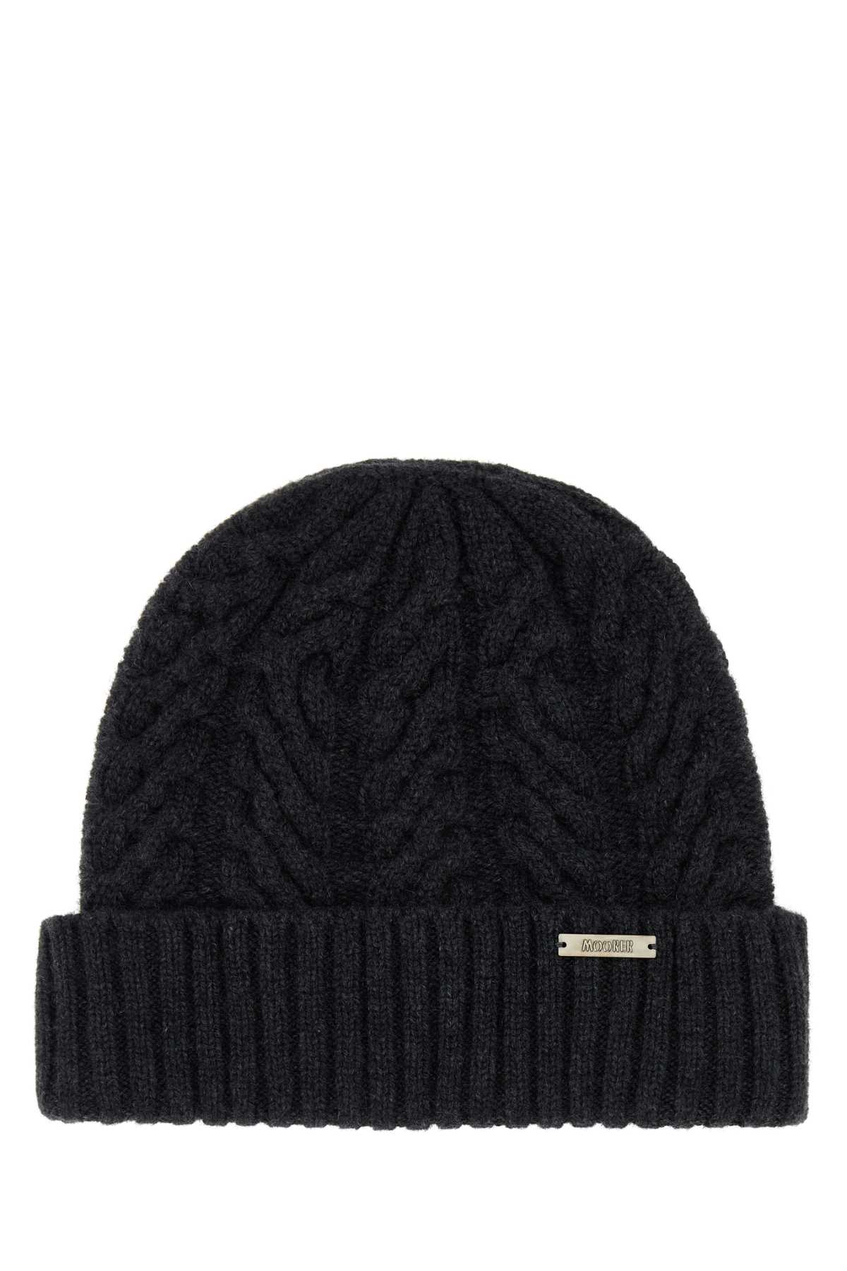 Charcoal Cashmere Beanie Hat