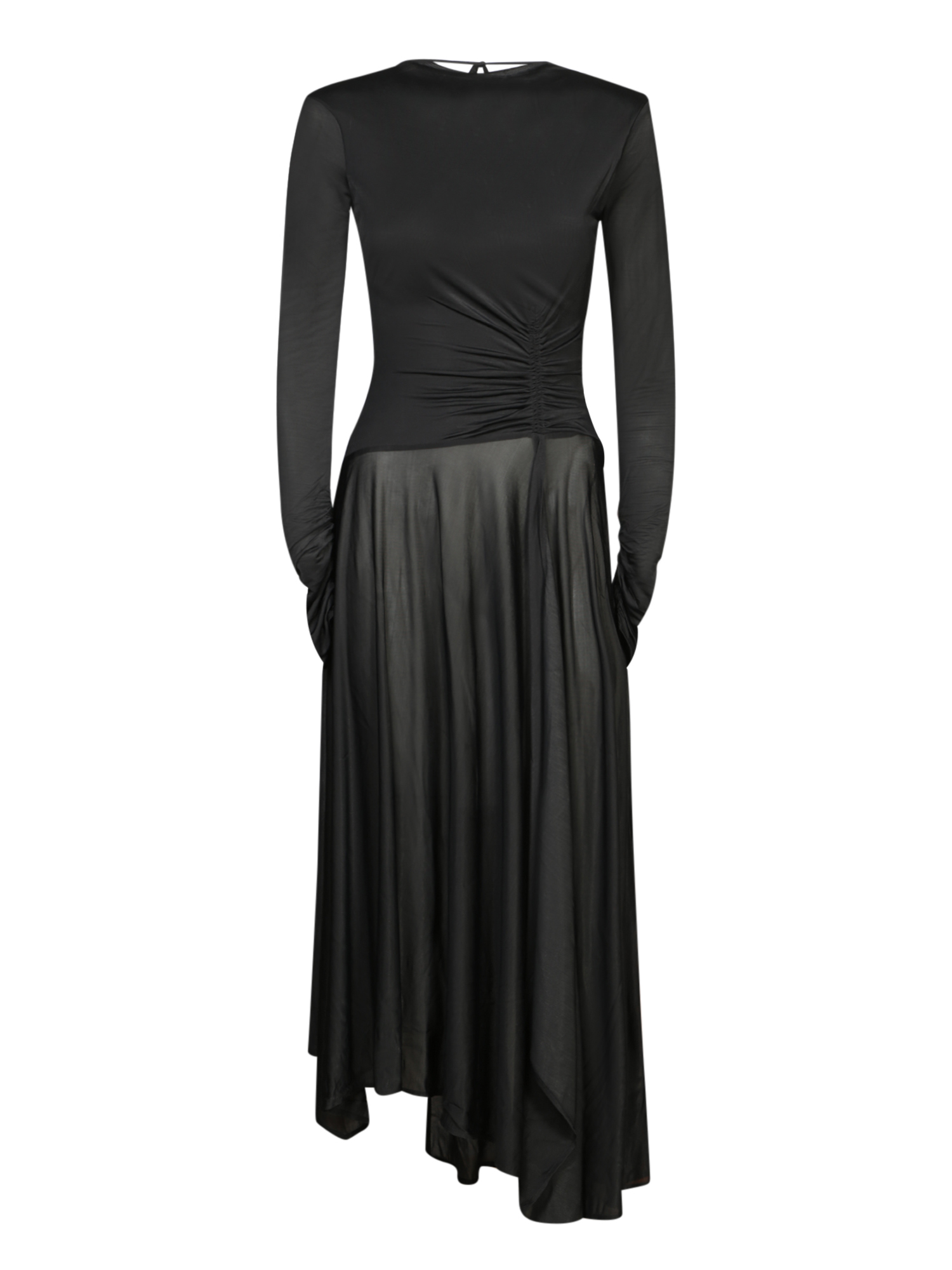 Long Jersey Dress With Black Slit