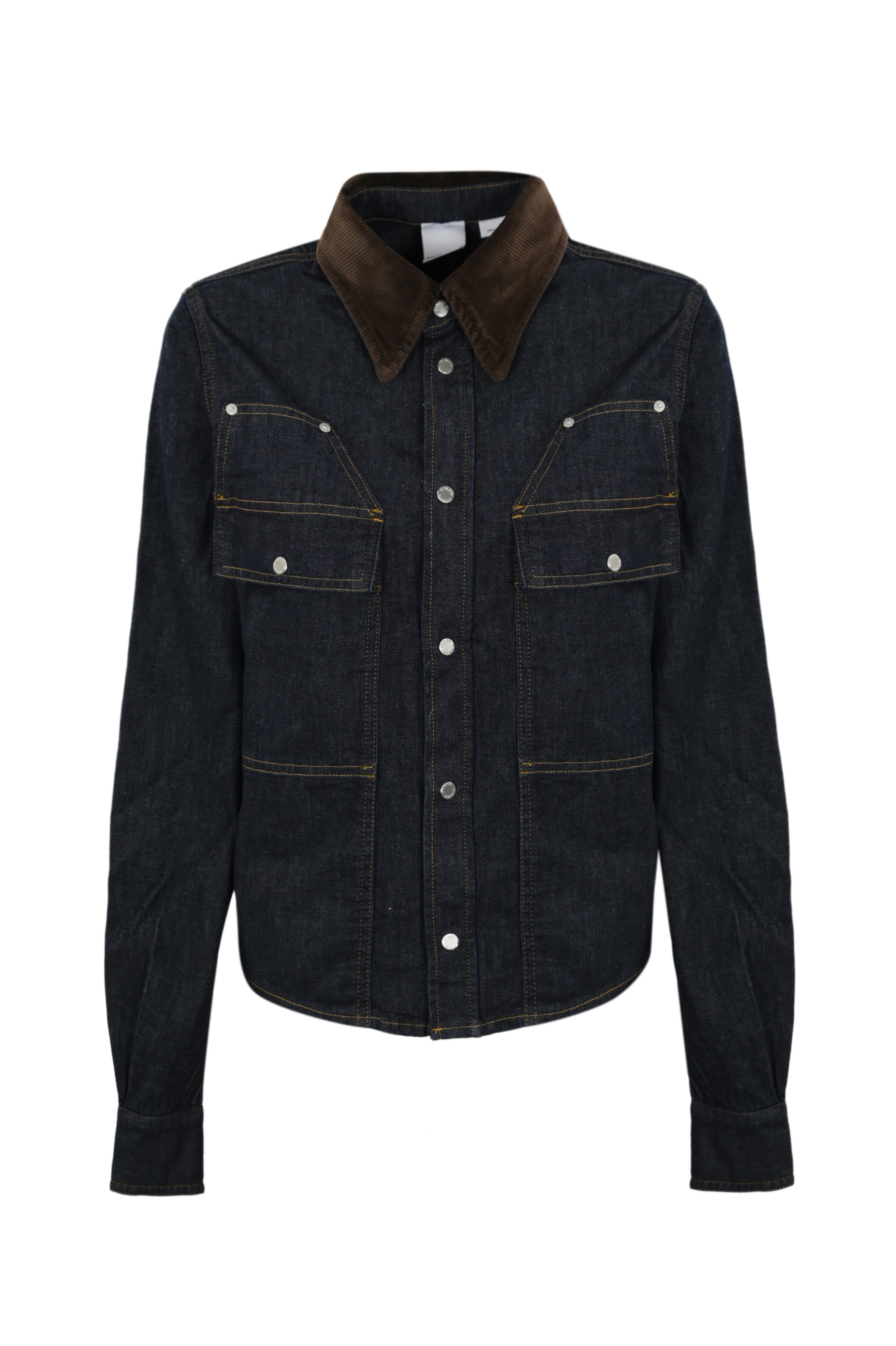 Coro Shirt In Denim And Velvet