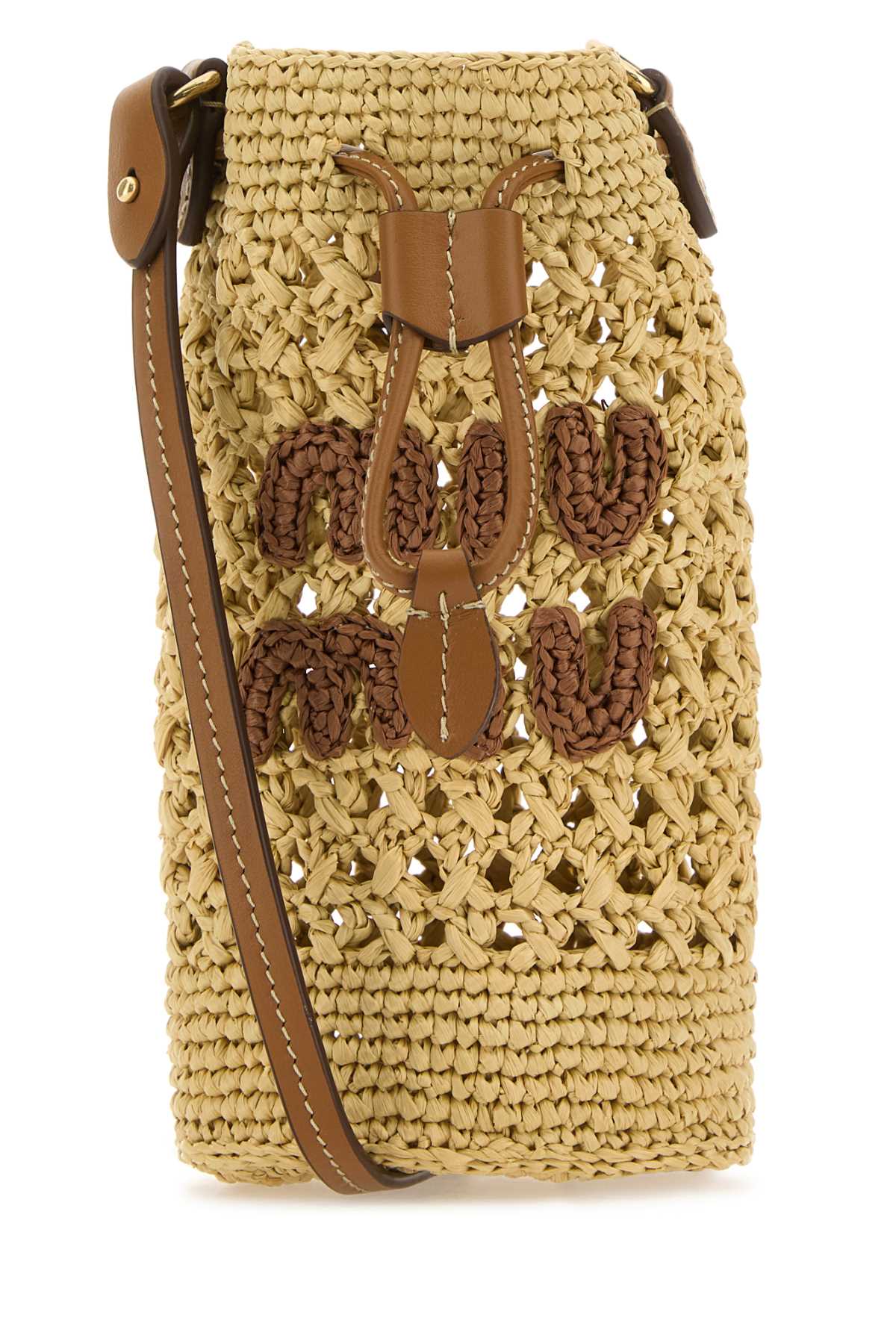 Beige Crochet Bucket Bag