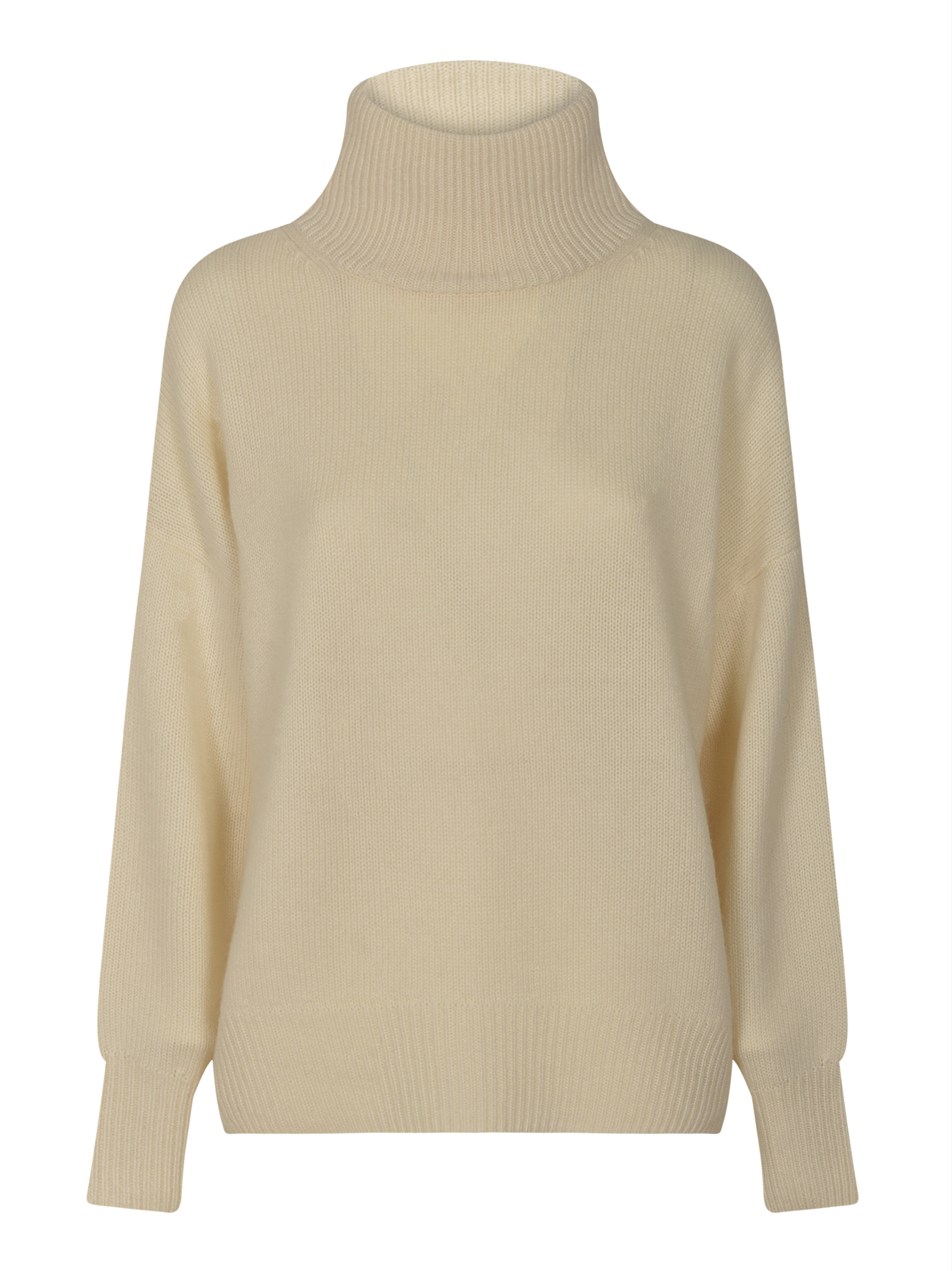 Wide Turtleneck Rib Trim Pullover